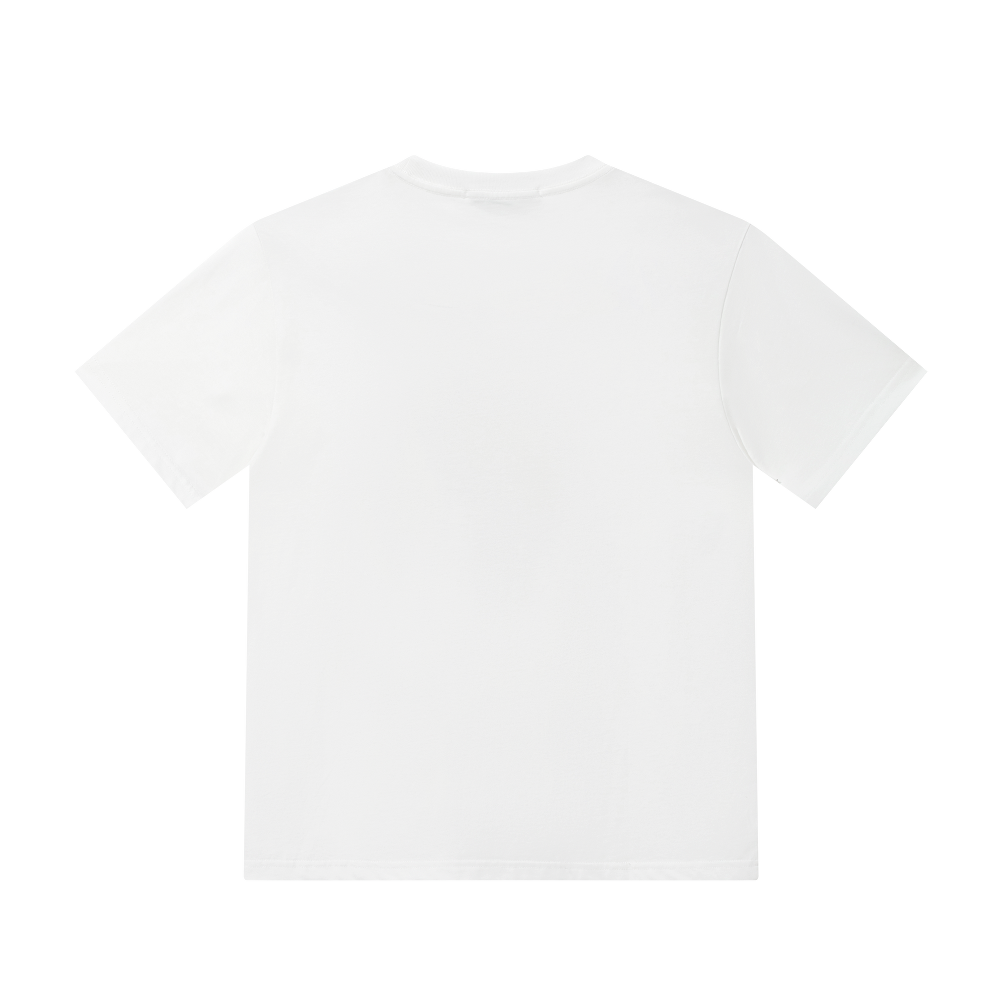 White Dalmatian Print Lightweight Crew Neck Fitted Short Sleeve T-Shirt