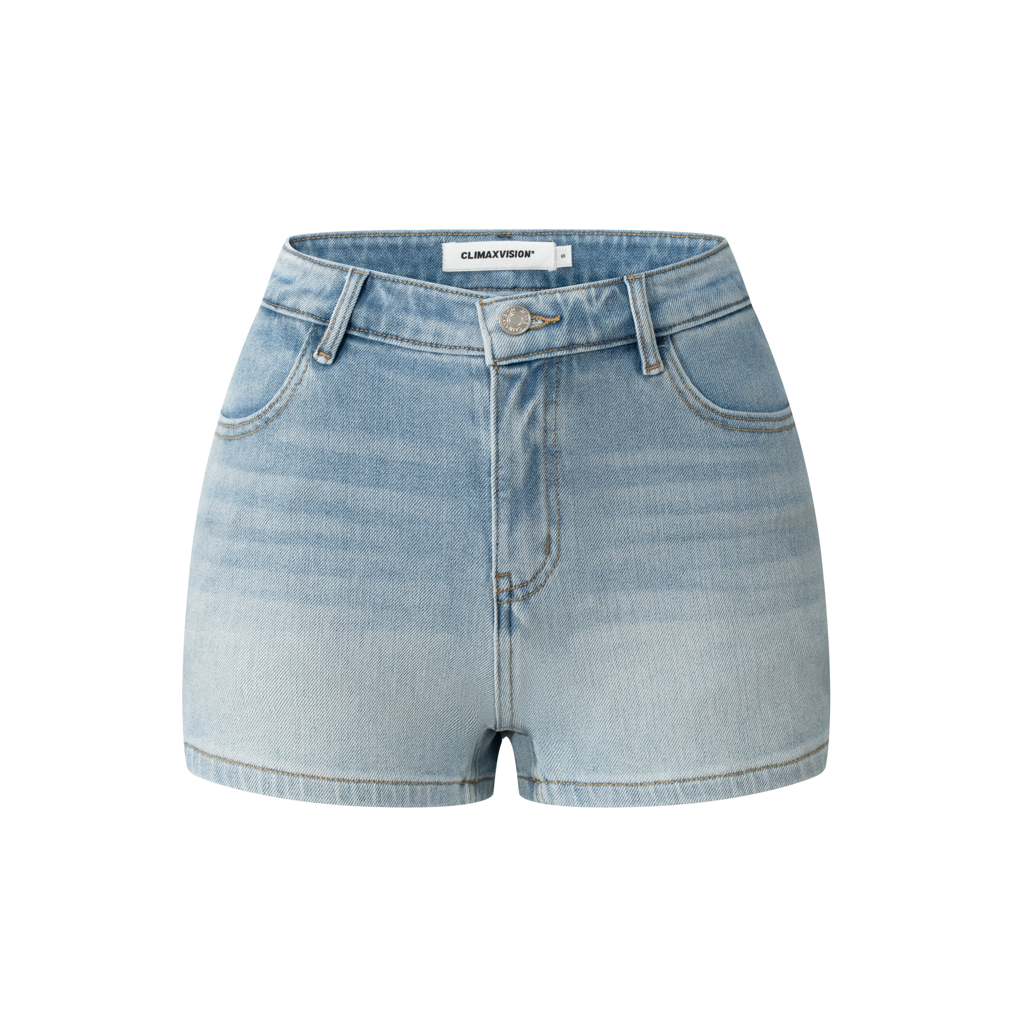 Light Blue Stretch Bodycon Denim Shorts