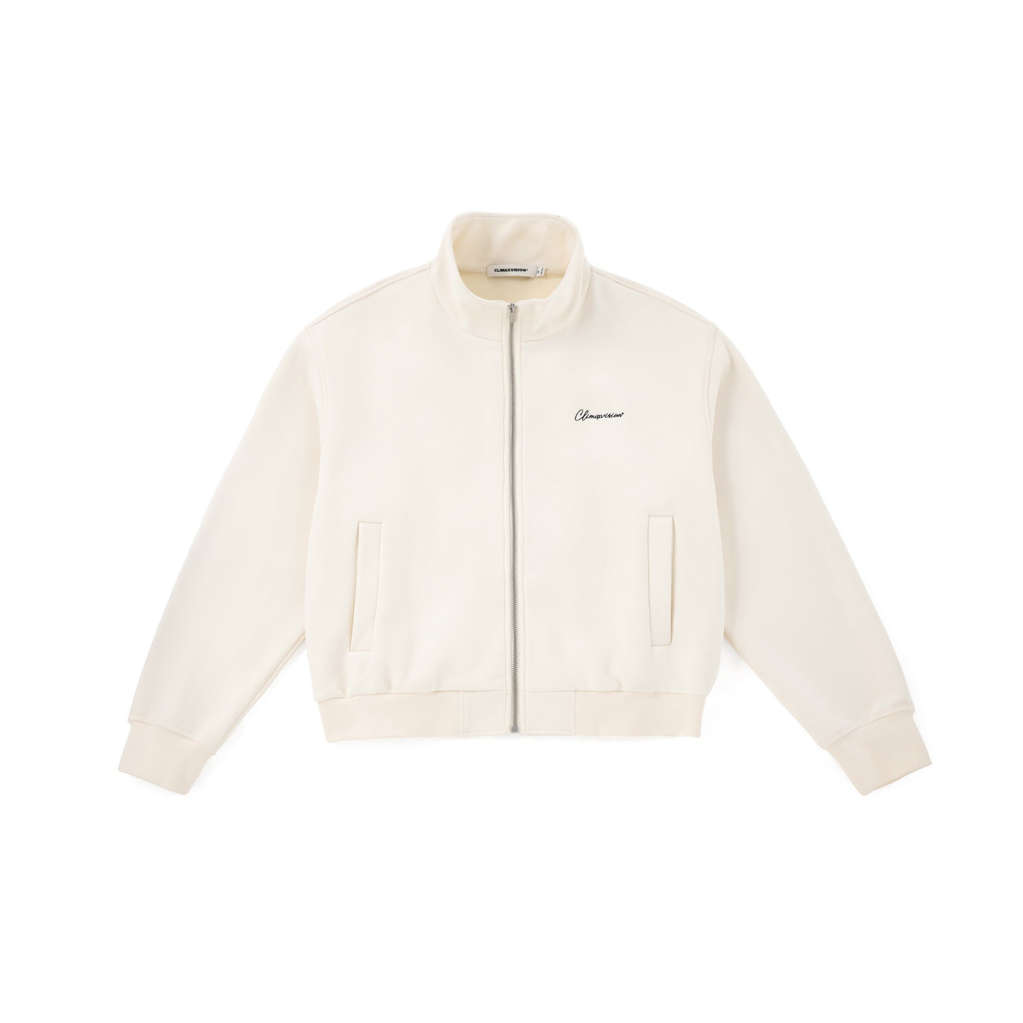 Beige Double-Faced Warm Fleece Stand Collar Jacket