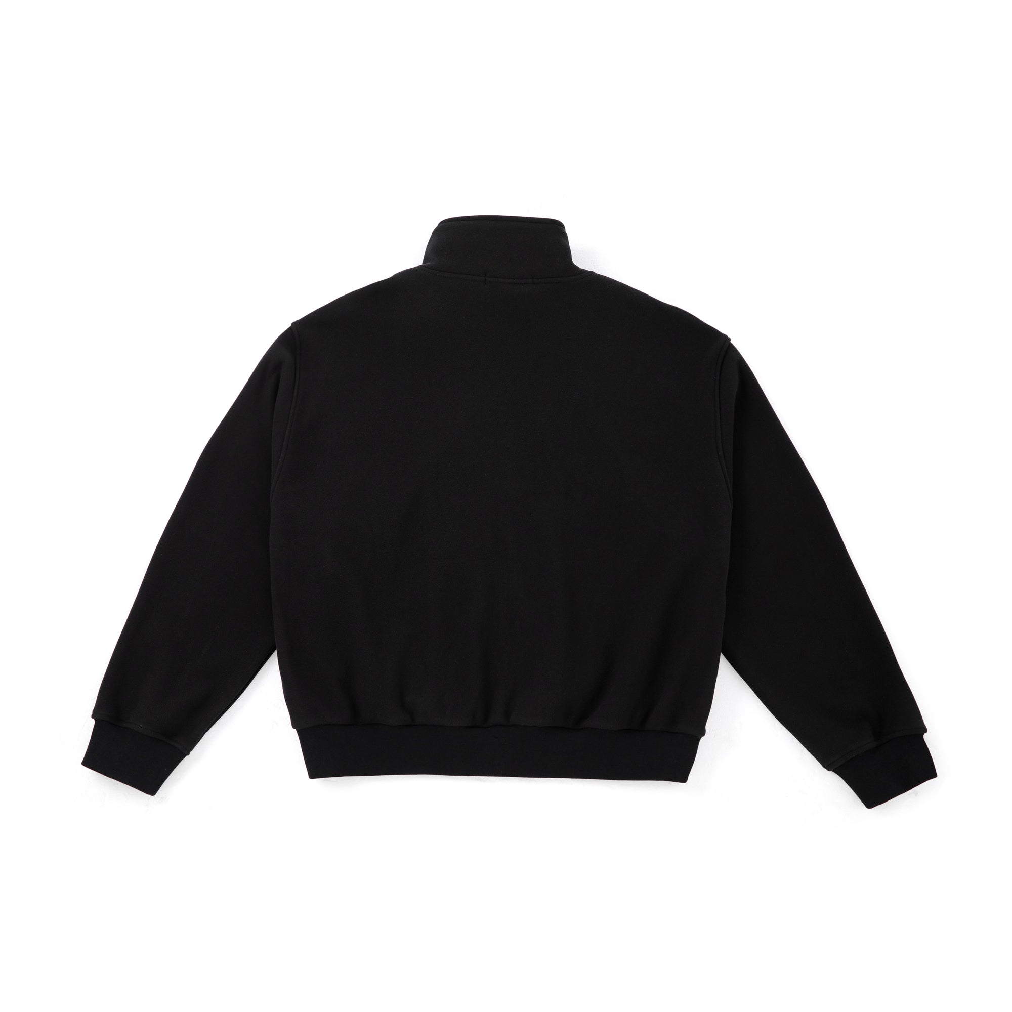 Black Double-Faced Warm Fleece Stand Collar Jacket