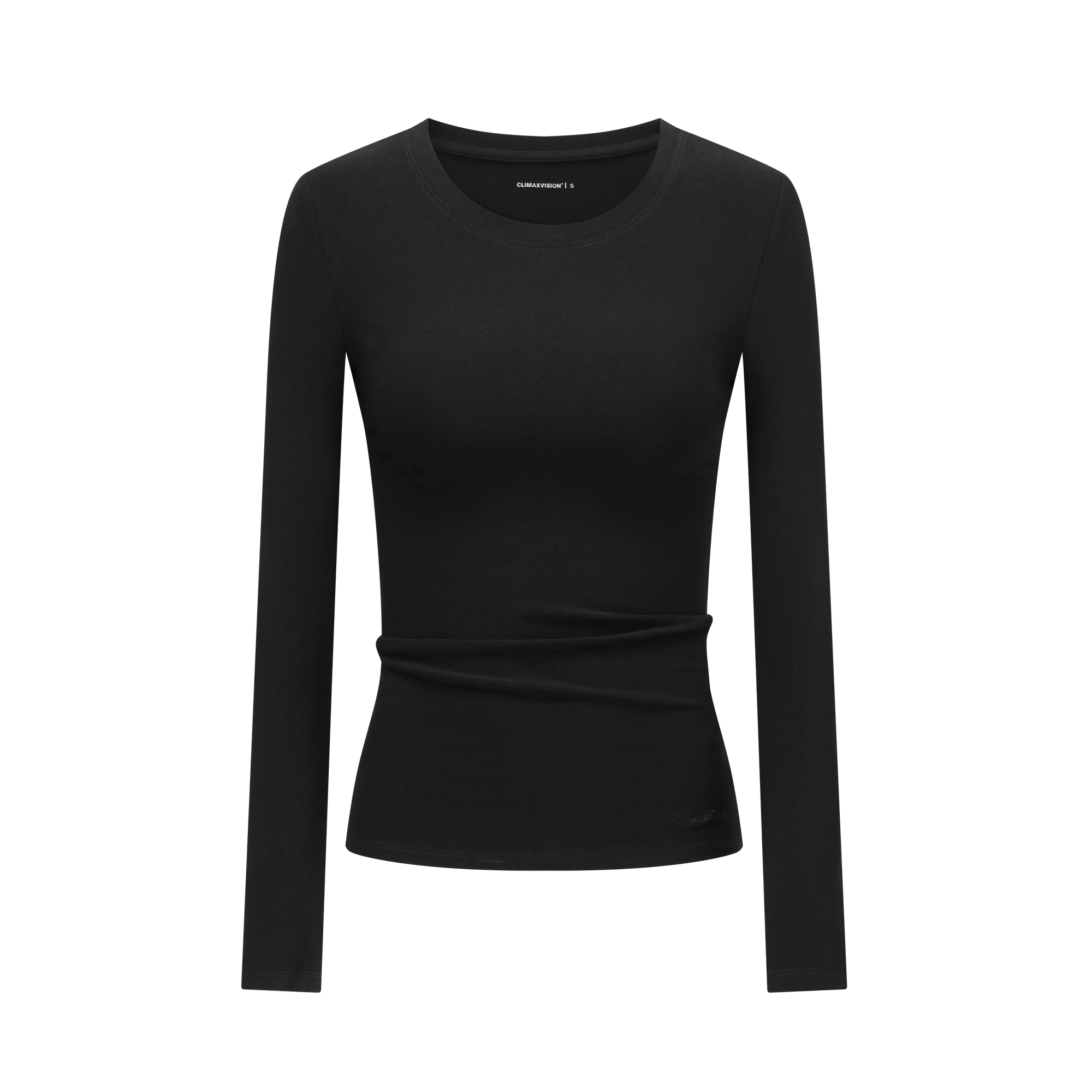 Black Long Sleeve Soft Mist Skin-Fitting Shaping Top