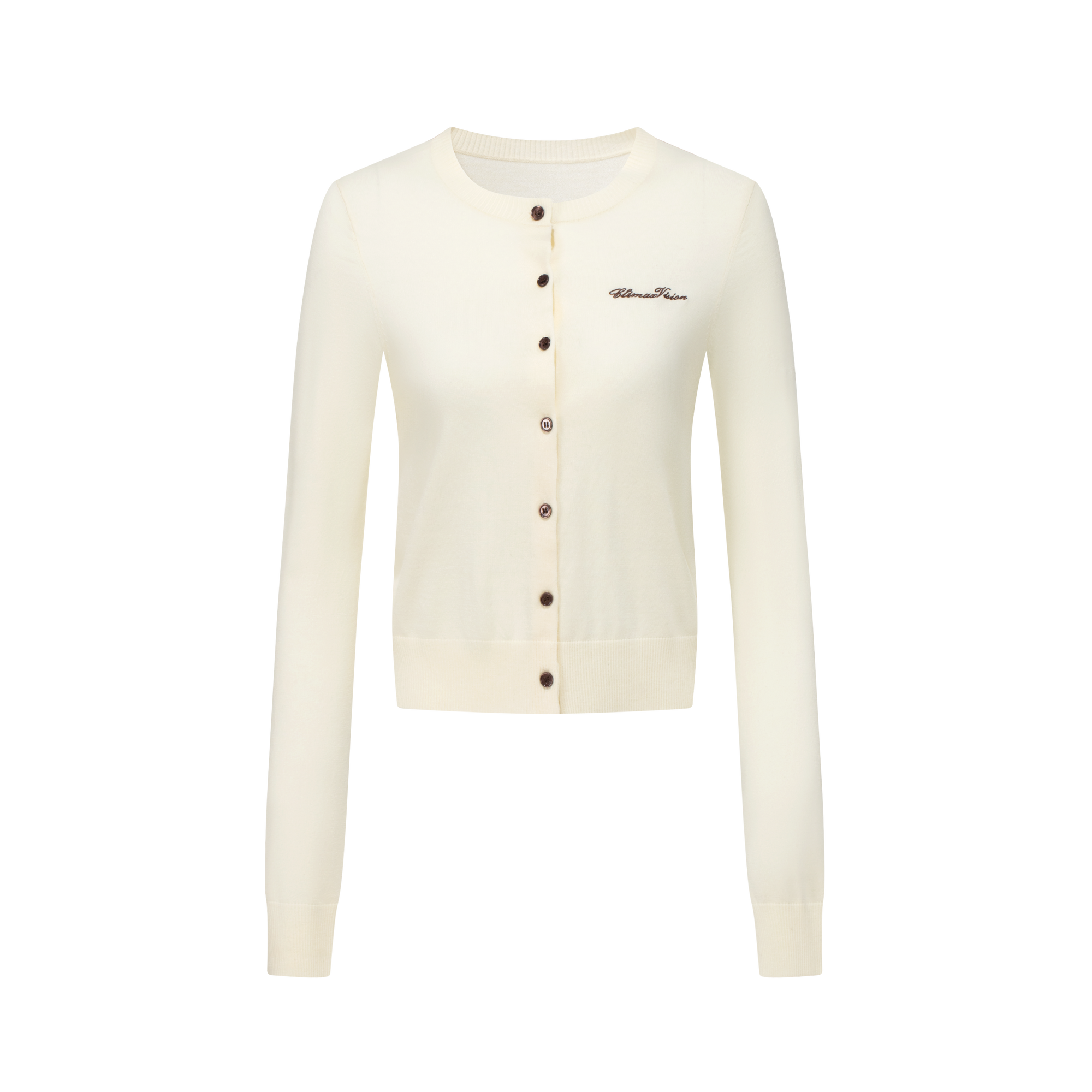 Beige silk and wool blend cardigan