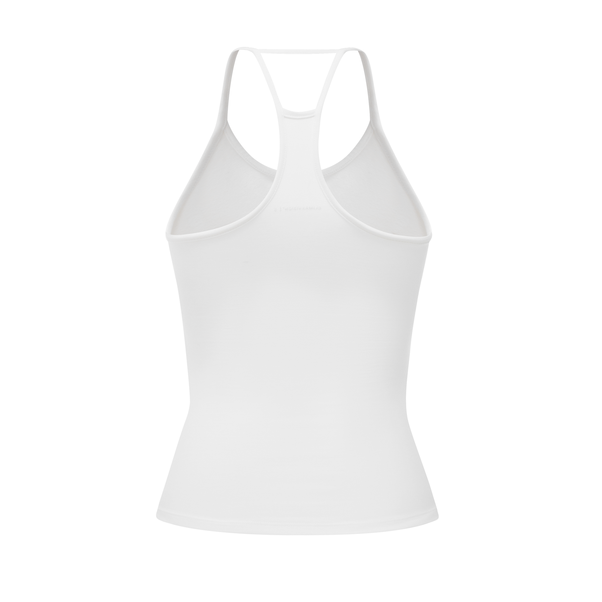 Soft Built-In Bra Halterneck Tank Top In White