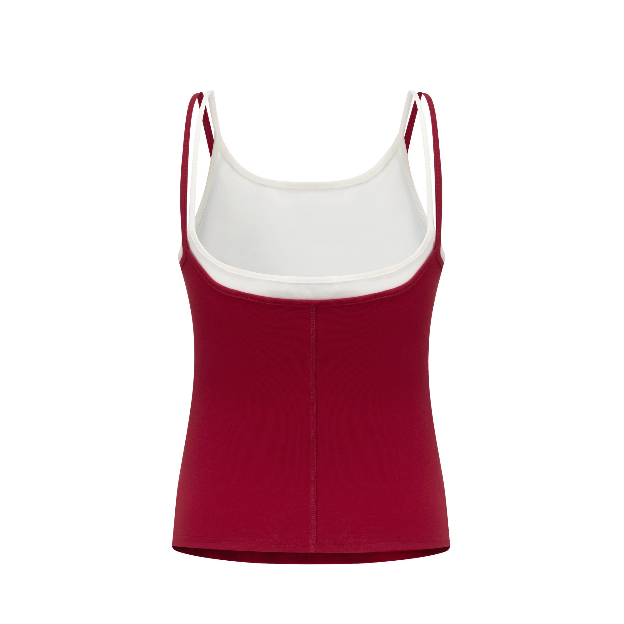 Burgundy red hot diamond fake two-piece sling
