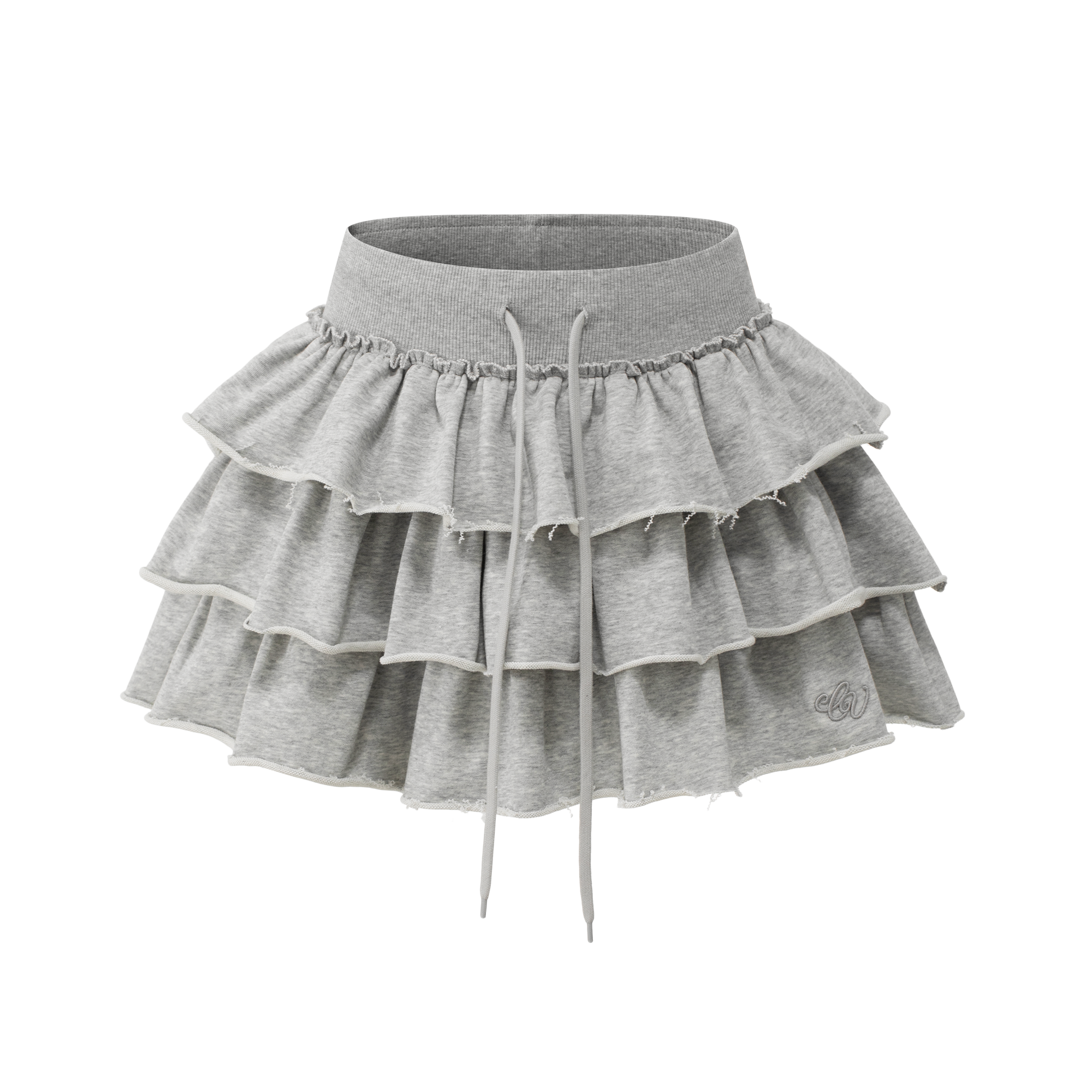 Grey Ballet Style Ruffle Cake Skirt