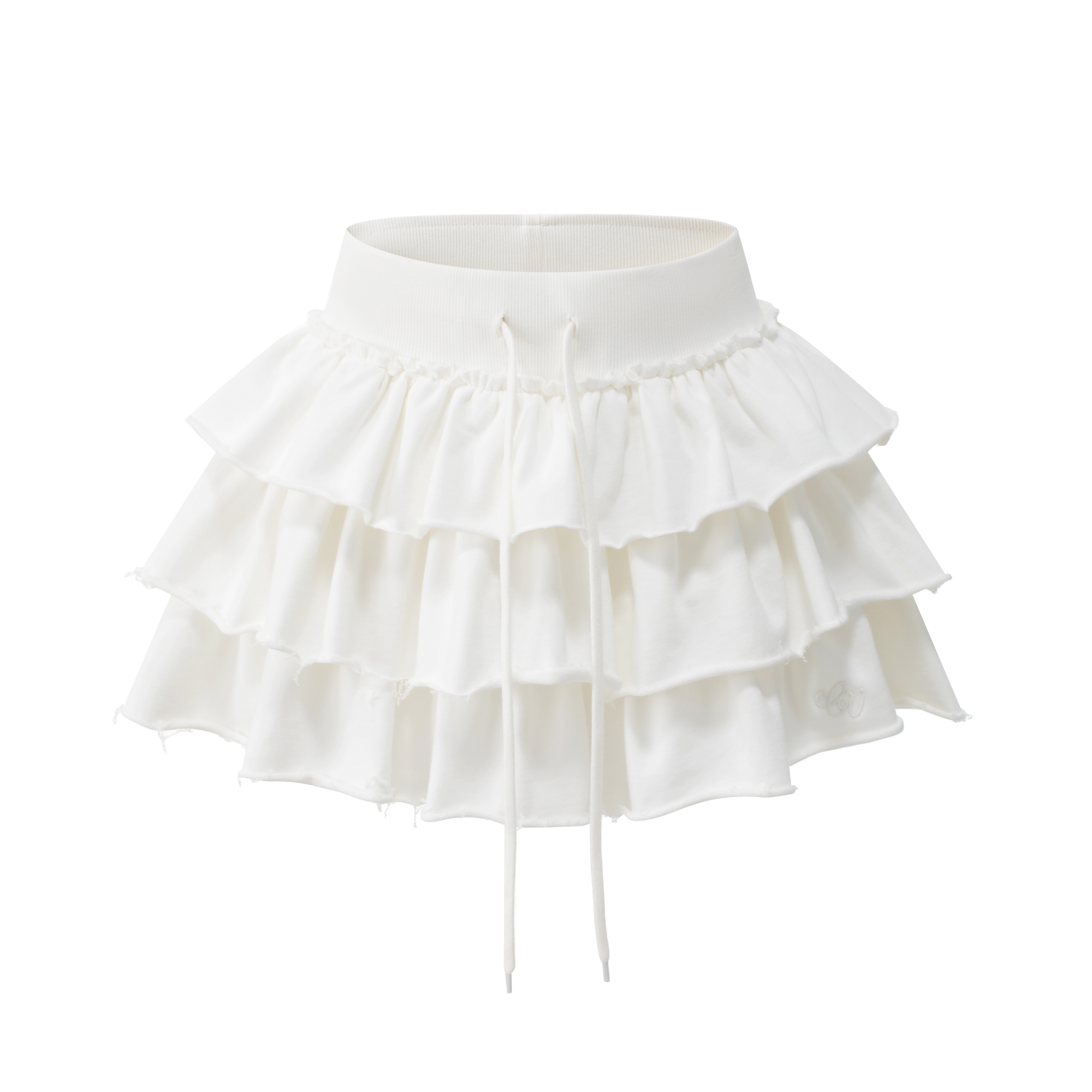 White Ballet Style Ruffle Cake Skirt