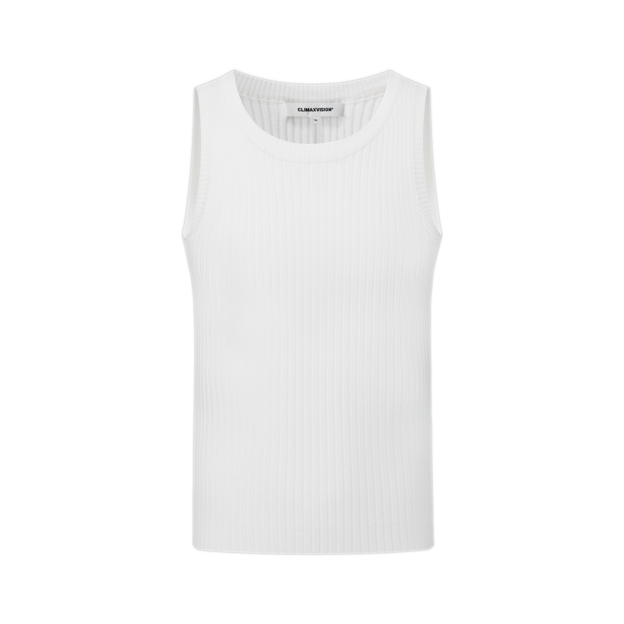 White Stretch Knit Tank Top