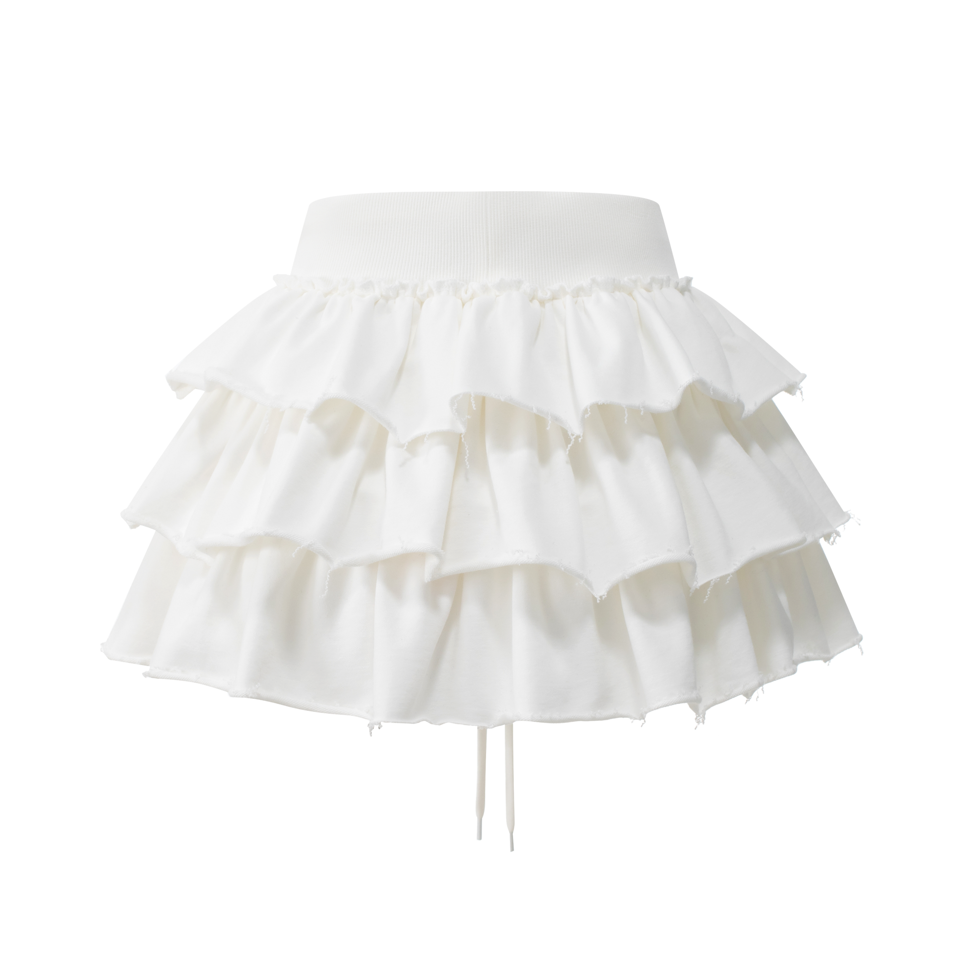 White Ballet Style Ruffle Cake Skirt