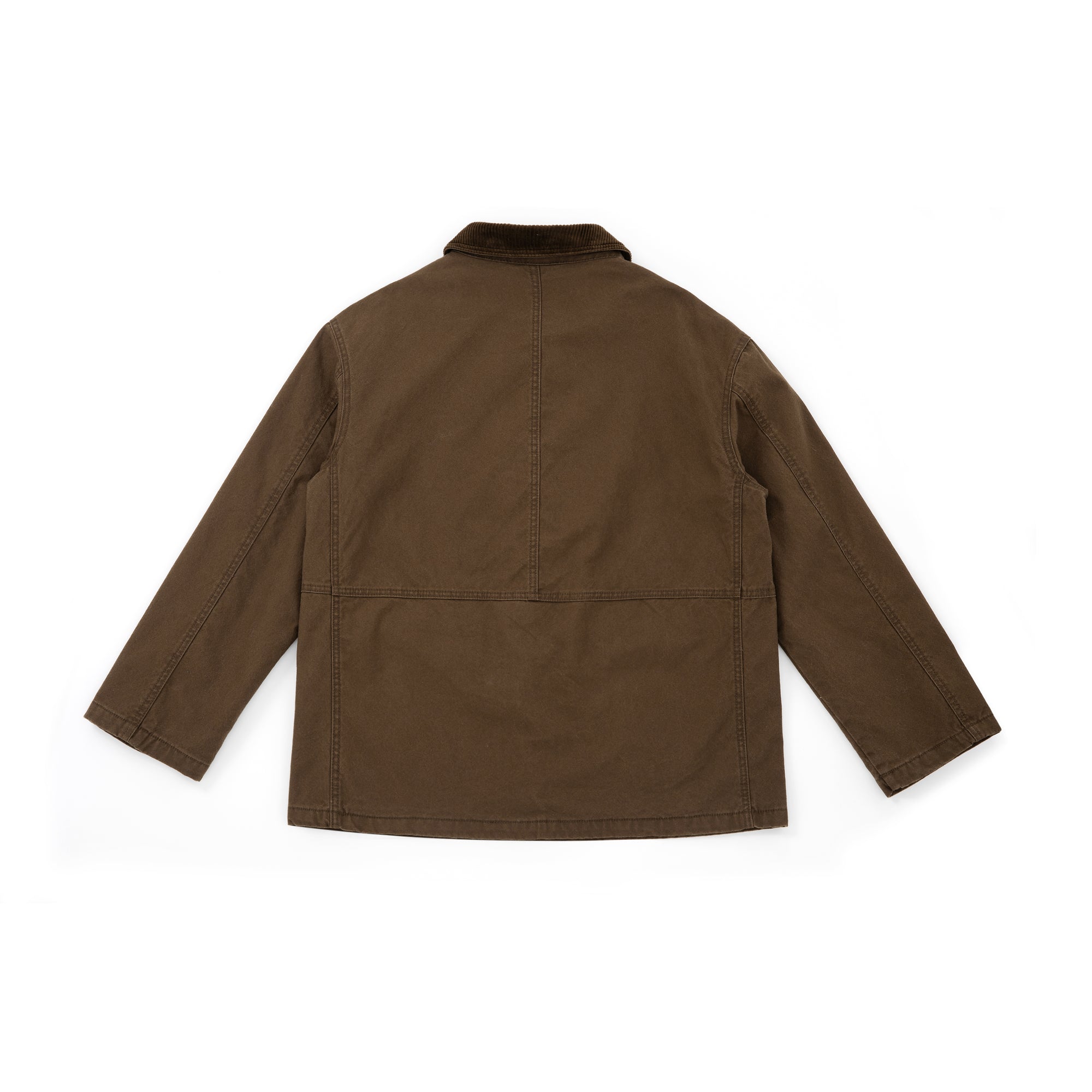 Brown Retro Corduroy Collared Work Jacket
