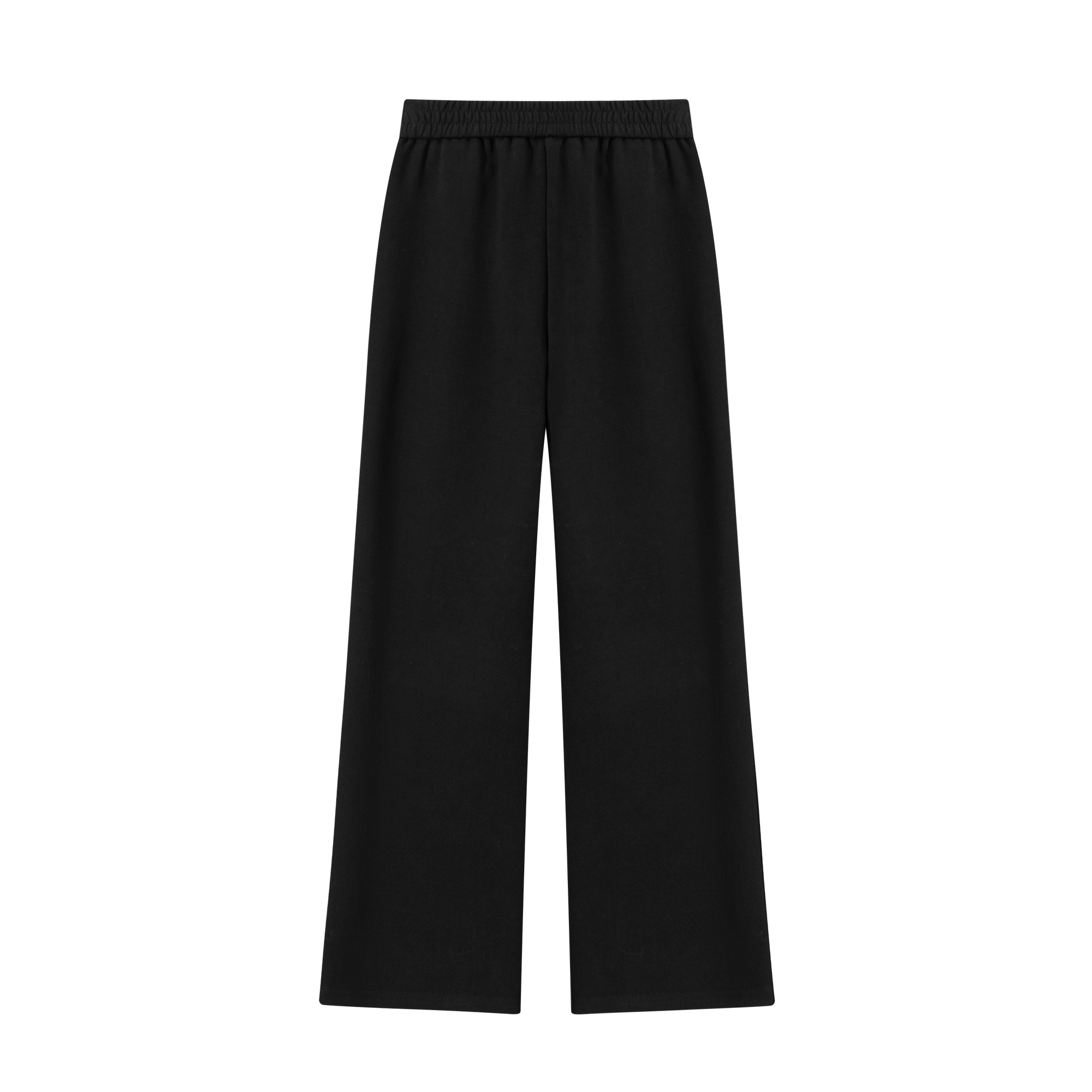 Black Jelly Air Layer Wide-leg Casual Sweatpants