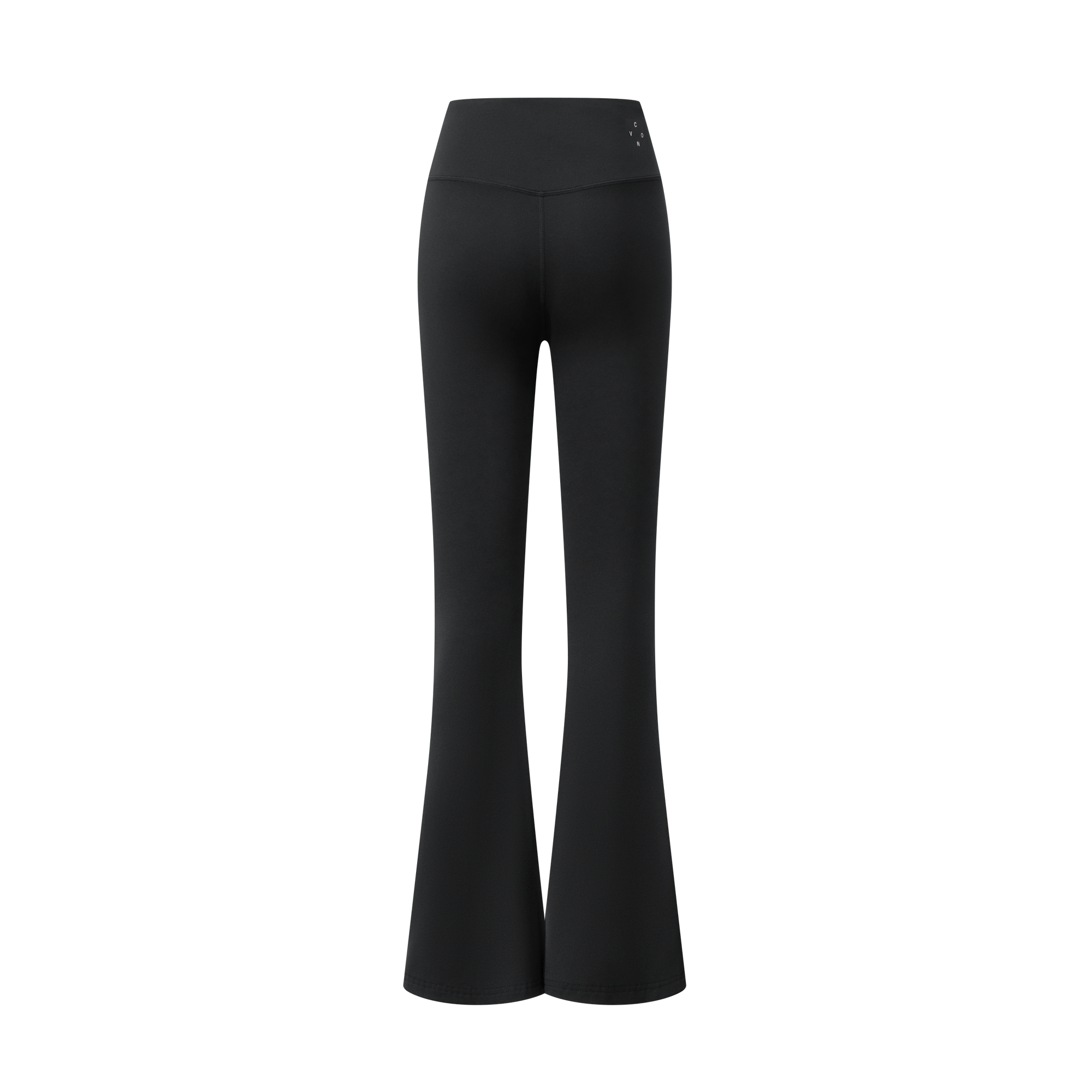 Black High Elastic High Waist Flared Pants