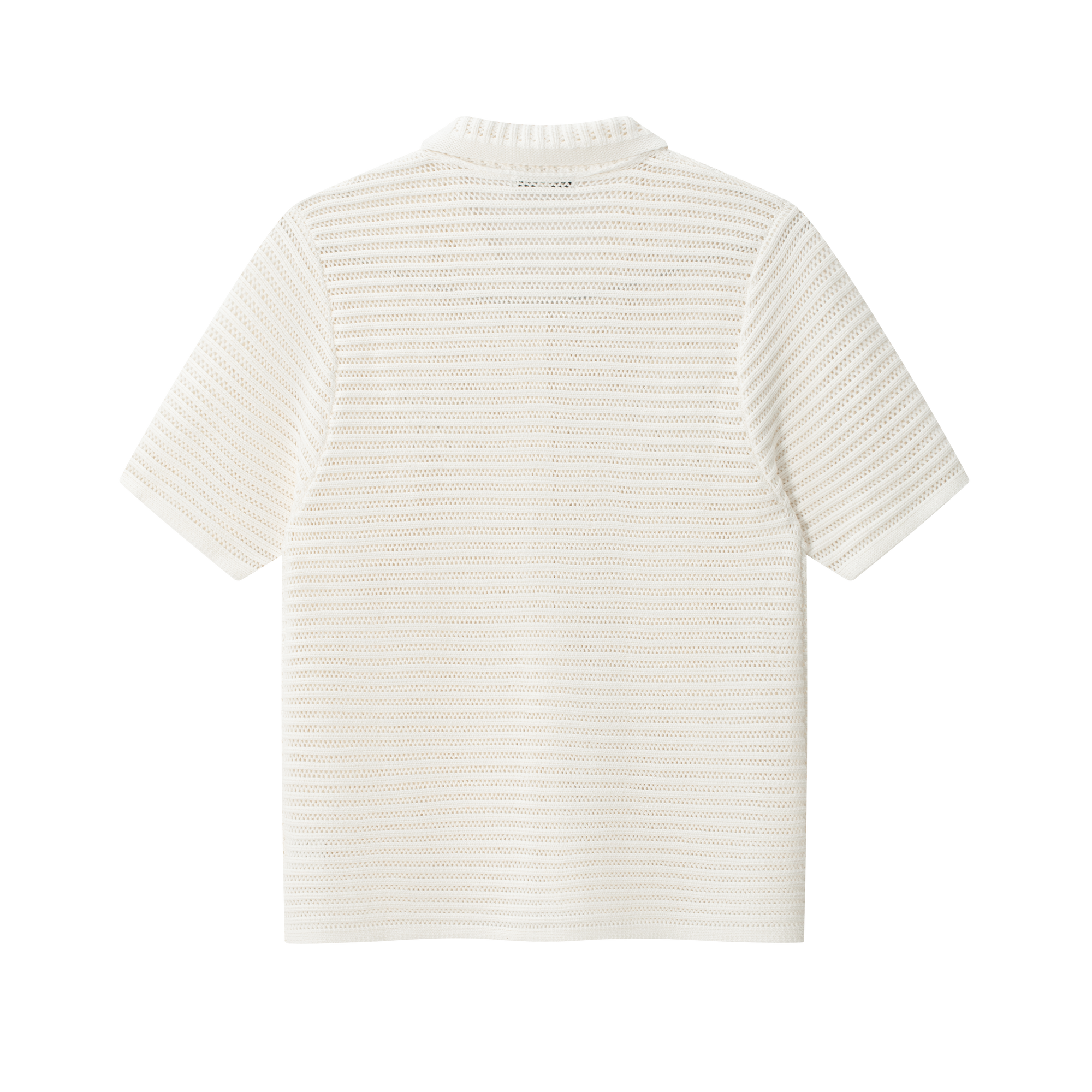 Beige Resort Seashell Beaded Hollow-Out Shirt