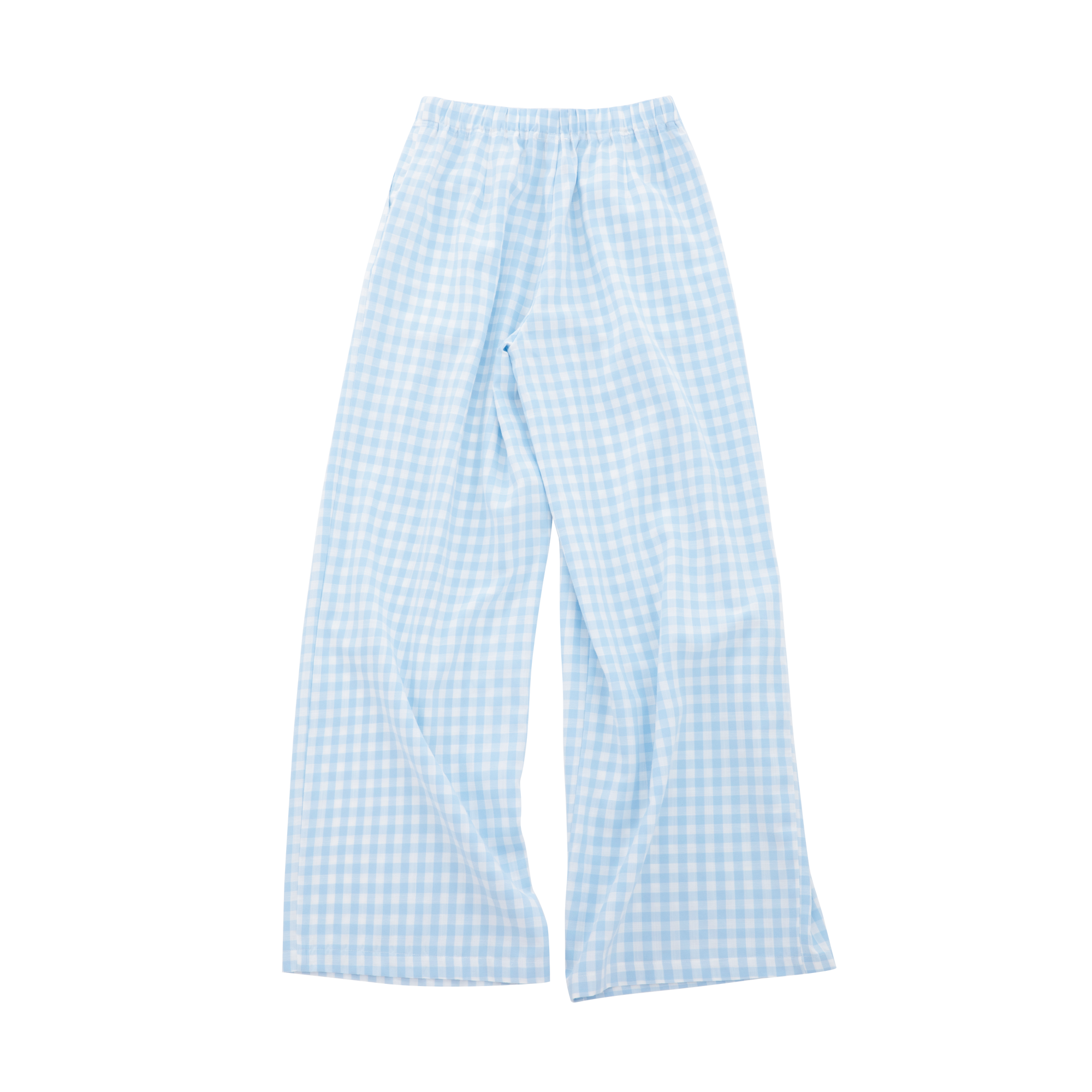 Blue Starfish Button Plaid Pants