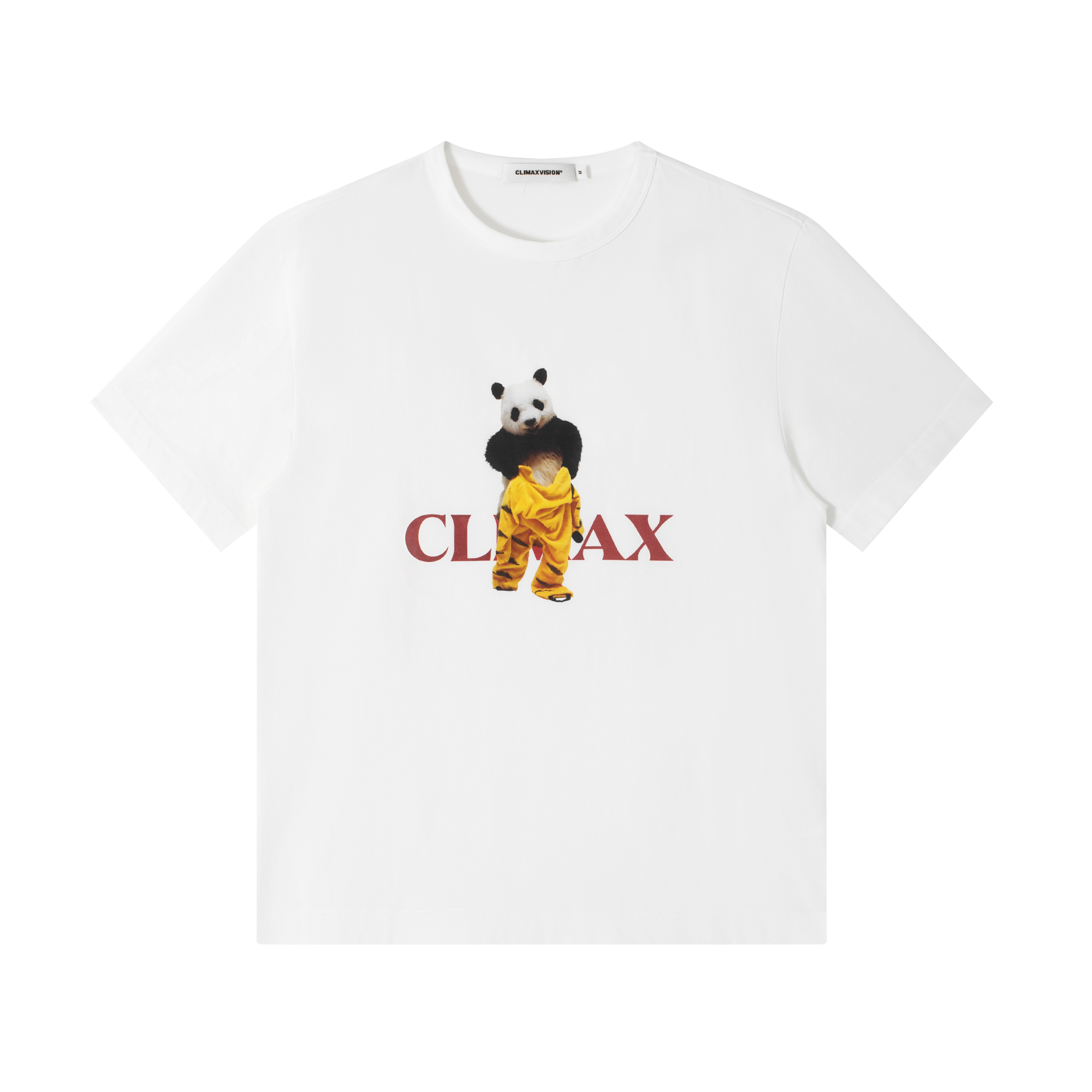 White Panda Print Short Sleeve T-Shirt