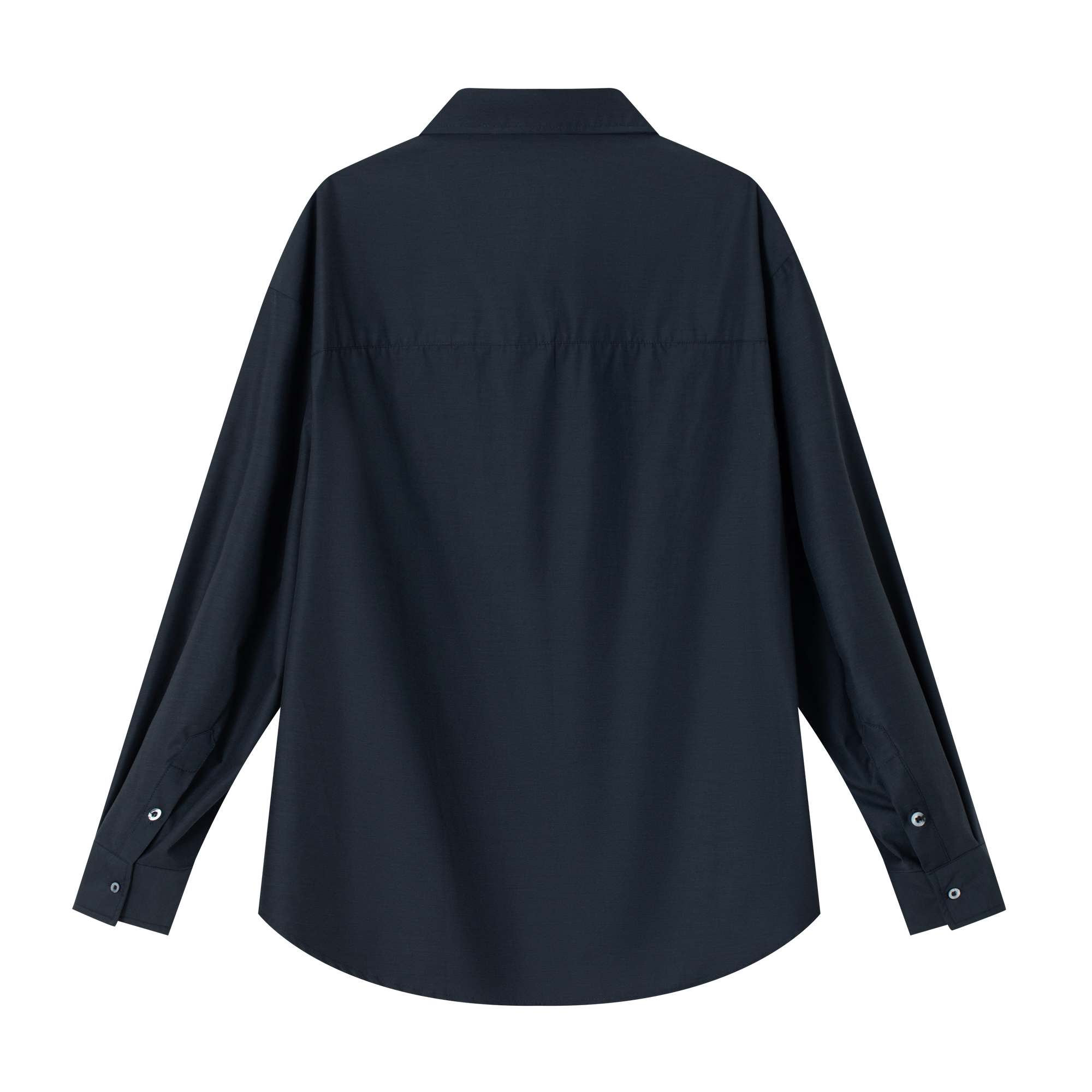 Navy Blue CV Embroidered Long-sleeved Shirt