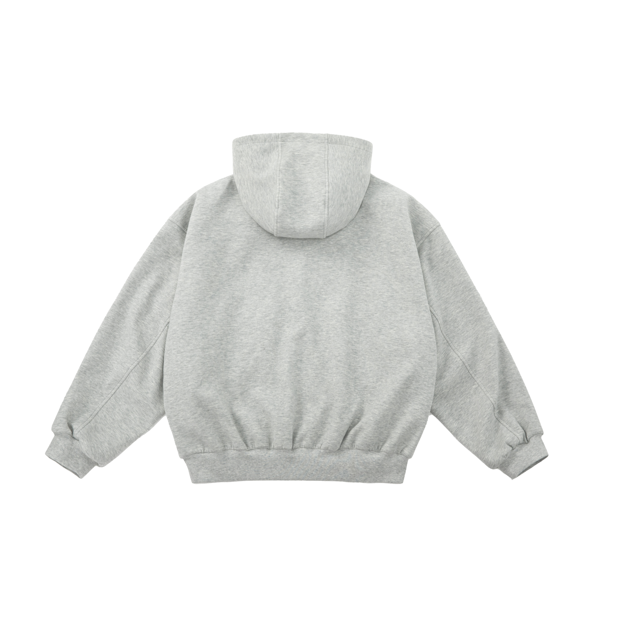 Double-faced Velvet Loose Silhouette Airy Hooded Jacket In Gray