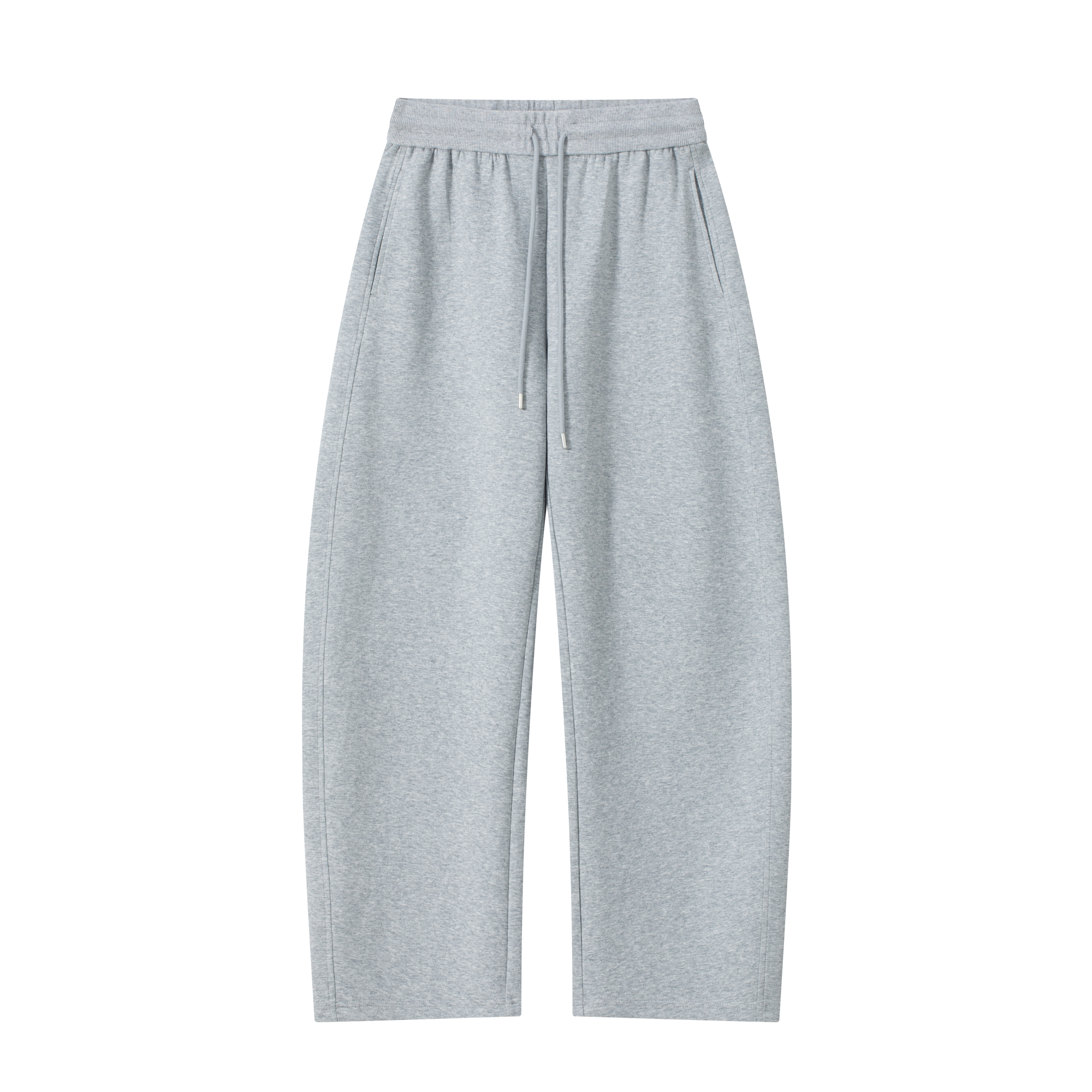 Light Gary Structured Machete Cut Slouchy Banana Sweatpants