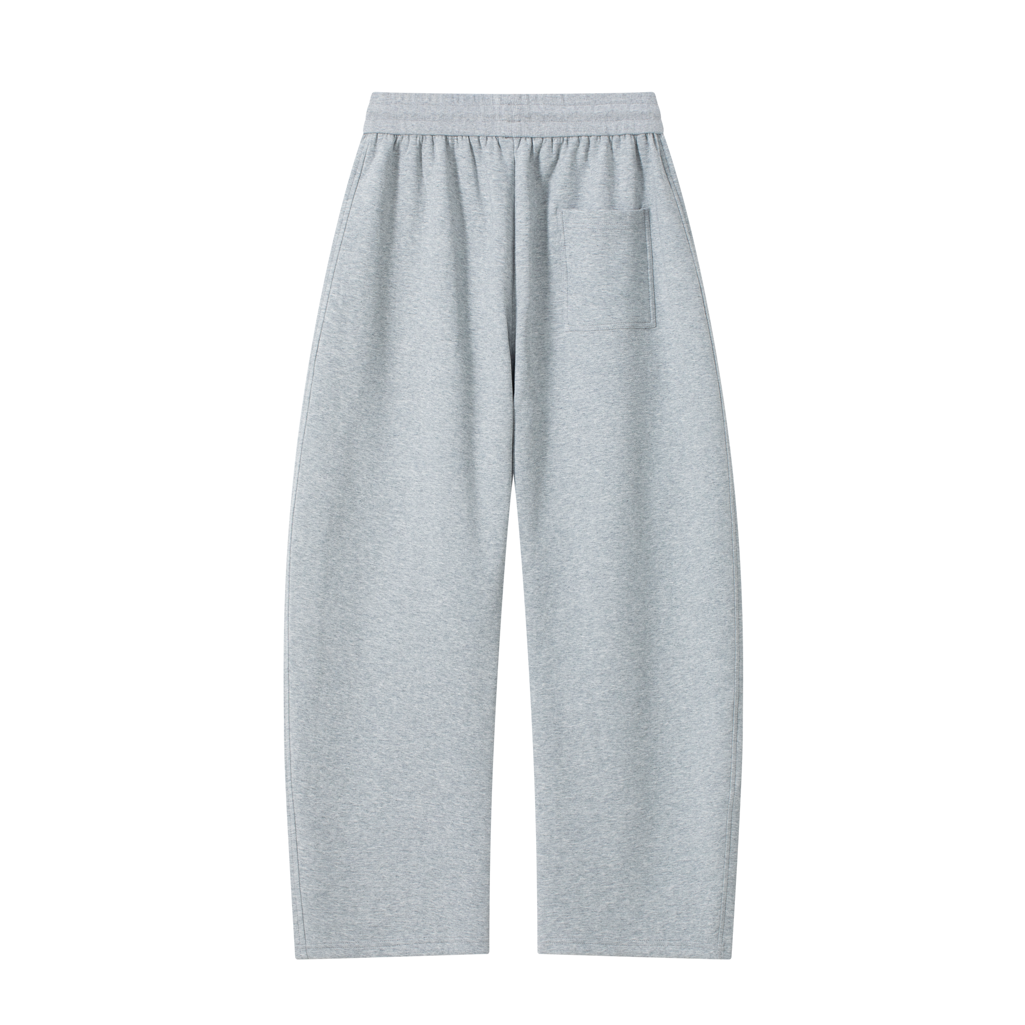 Light Gary Structured Machete Cut Slouchy Banana Sweatpants
