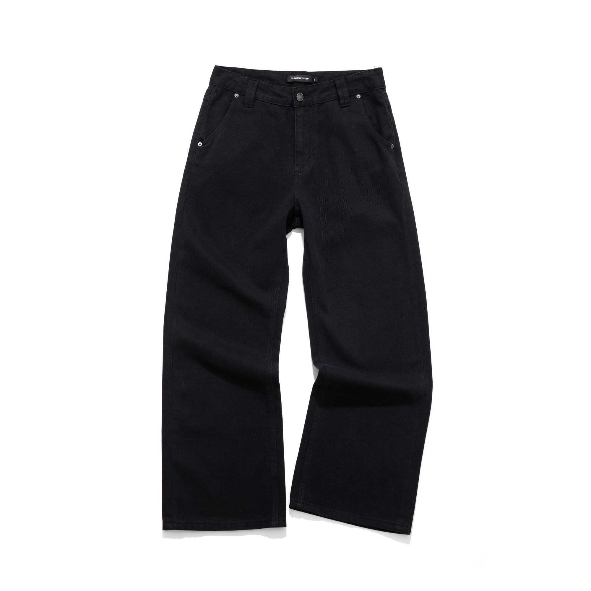 Black Classic Straight-Leg Versatile Jeans