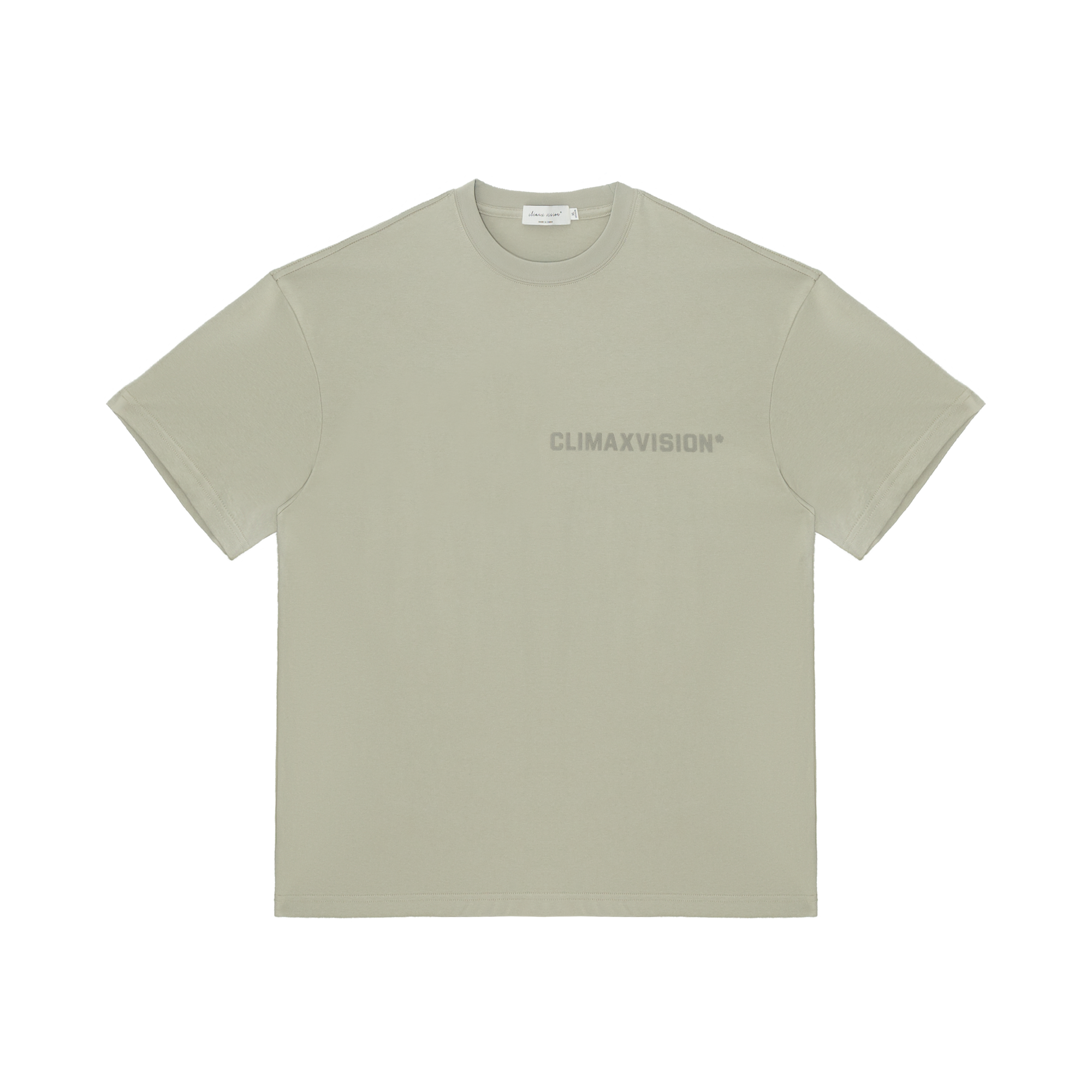 Pistachio Green Flocked Letter Short Sleeves