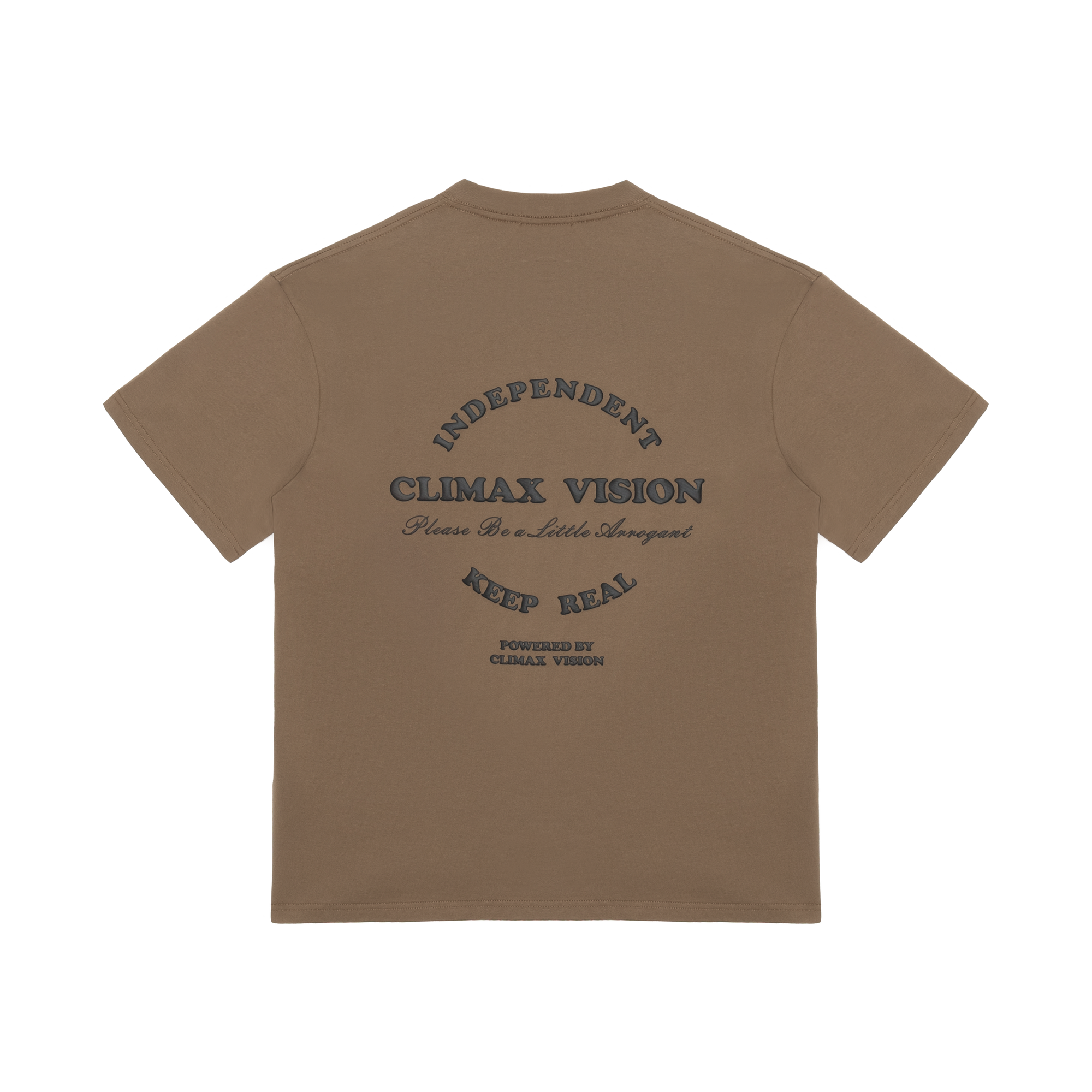 Brown Round Letter Foam Short Sleeves