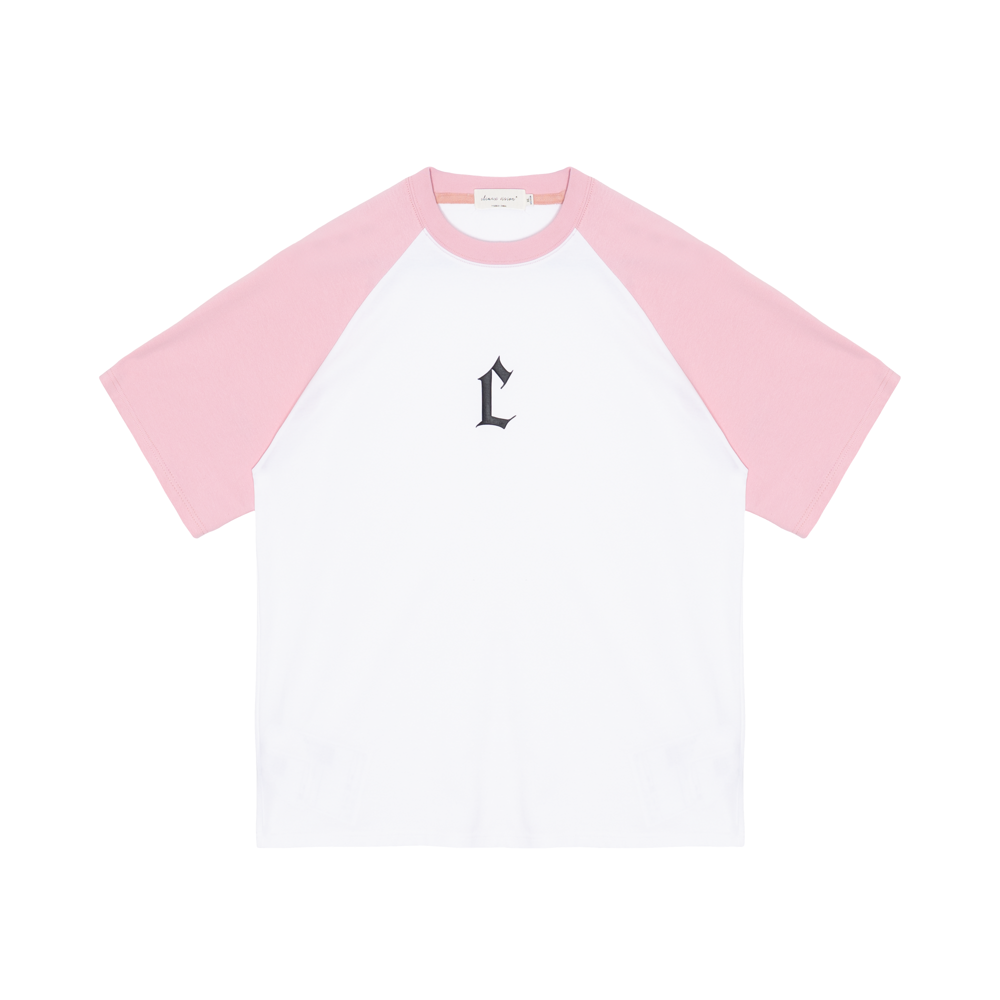 White And Pink Color Matching Foam C Short Sleeve