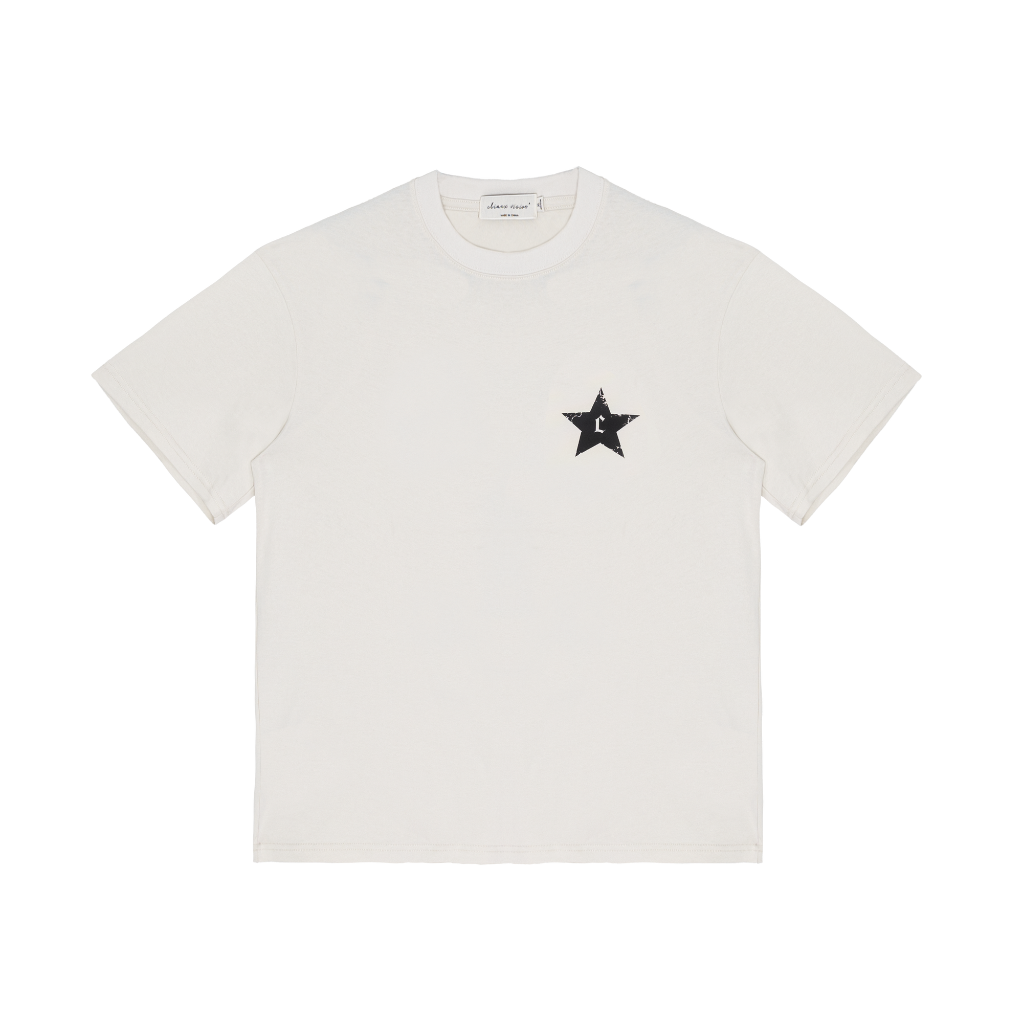 Dirty White Damaged Star C Short Sleeves