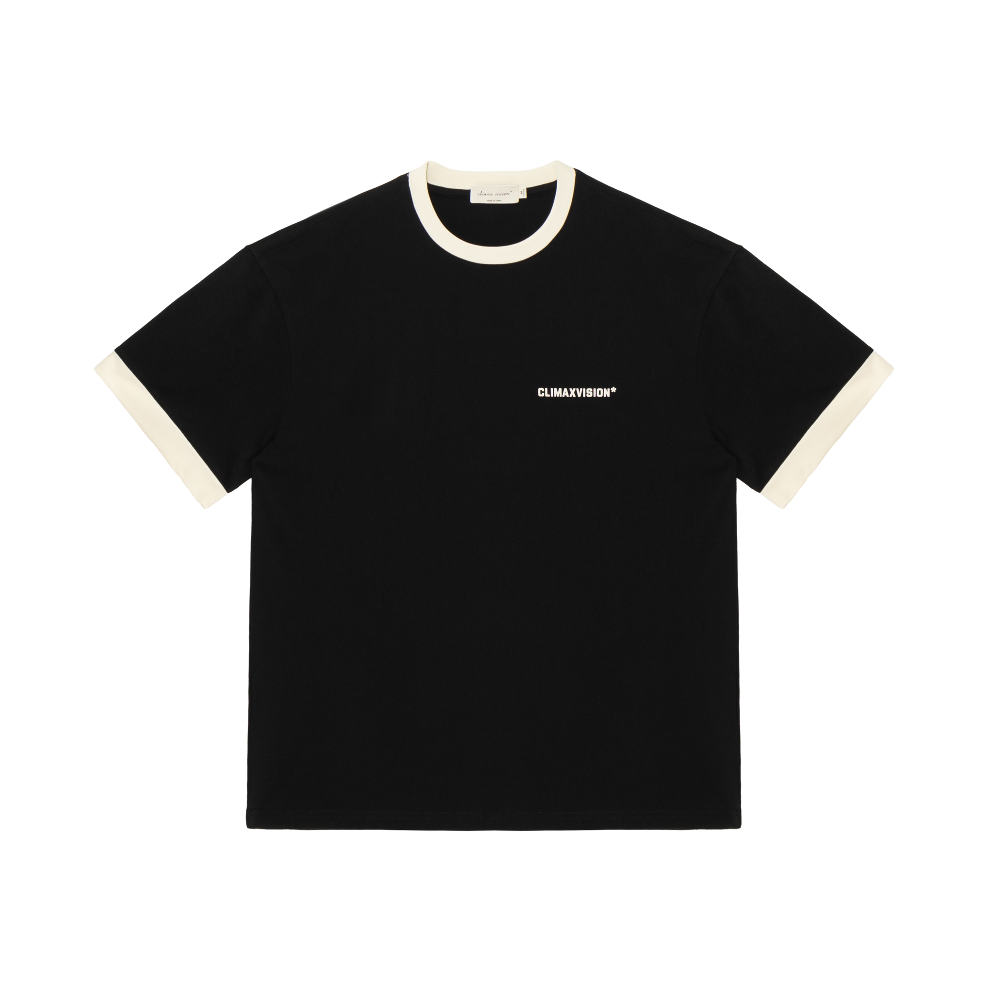 Black Colorblock Logo Print Casual Short Sleeves