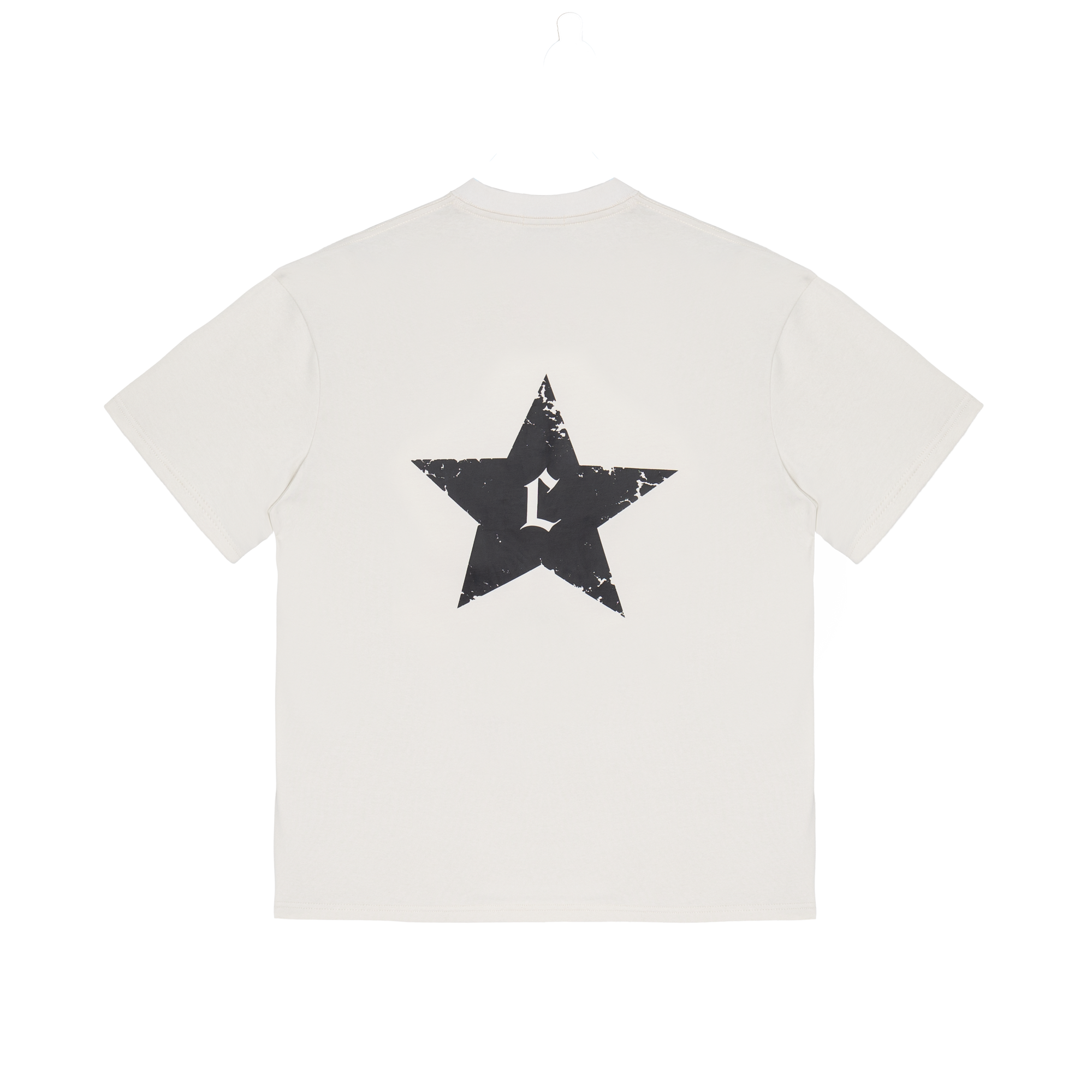 Dirty White Damaged Star C Short Sleeves