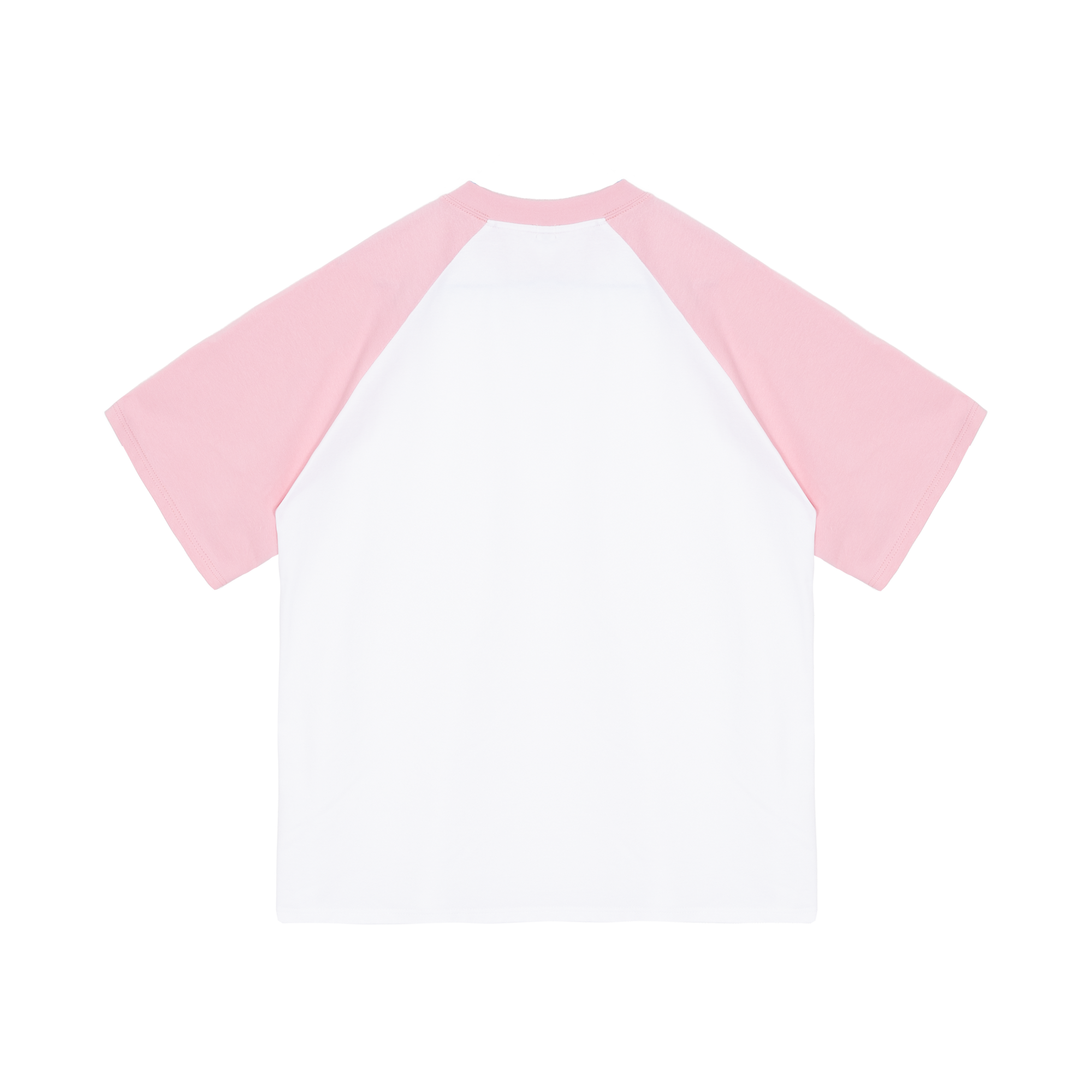 White And Pink Color Matching Foam C Short Sleeve