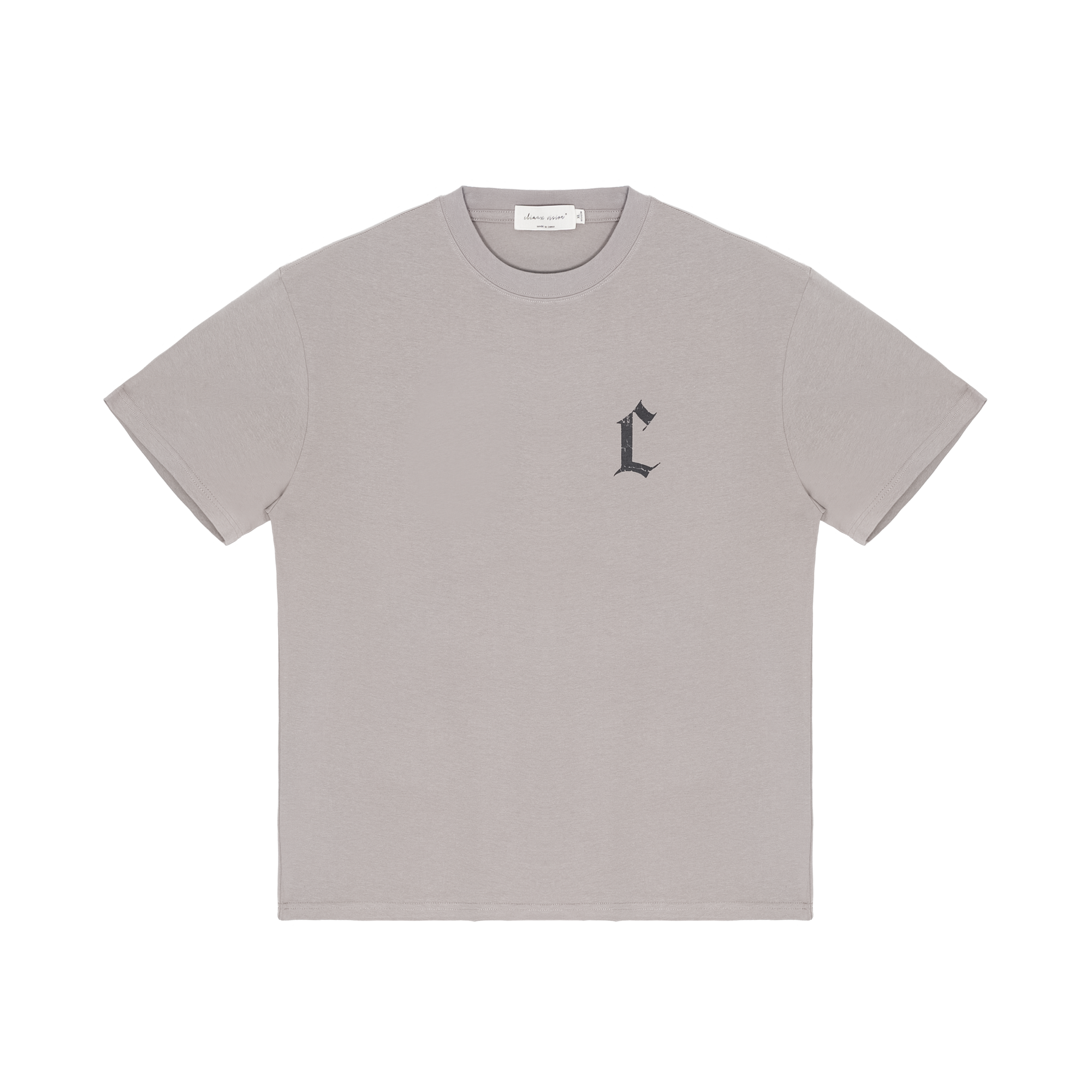 Grey Distressed C-line Short Sleeves