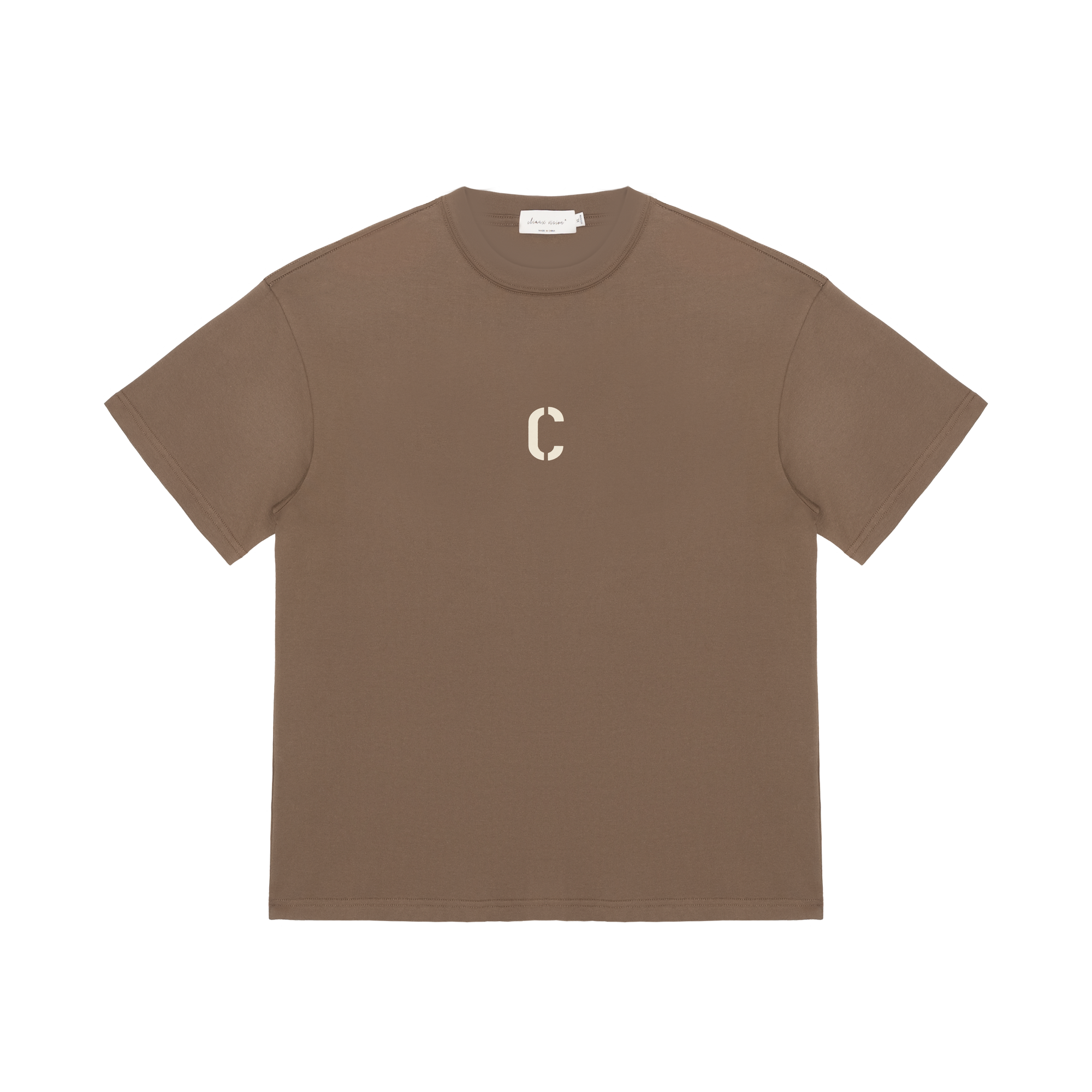 Brown Flocked C-line Short Sleeves