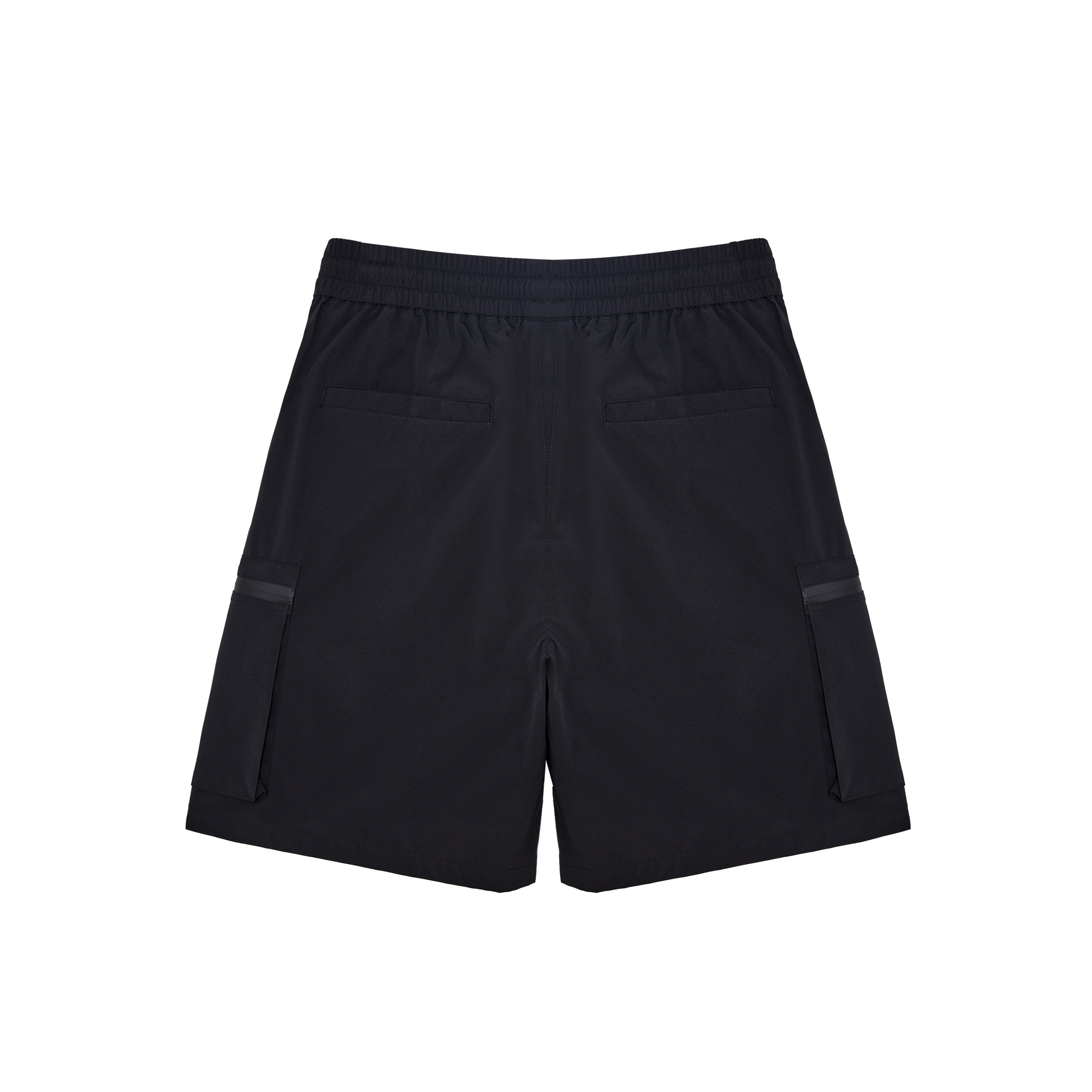 Black Pocket Zip Woven Shorts