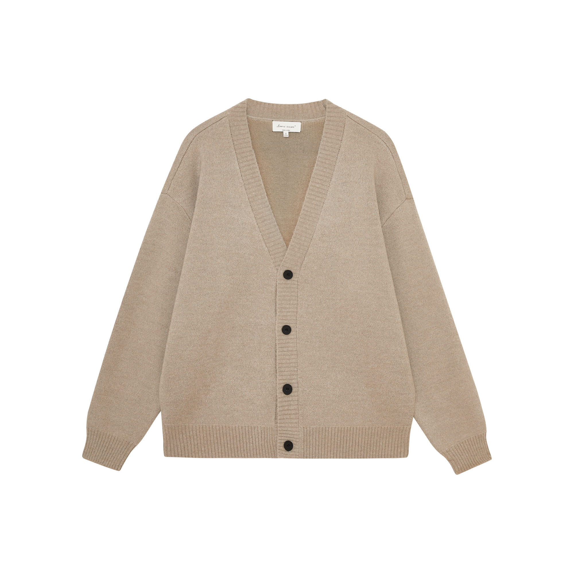 Khaki Loose Cardigan Sweater