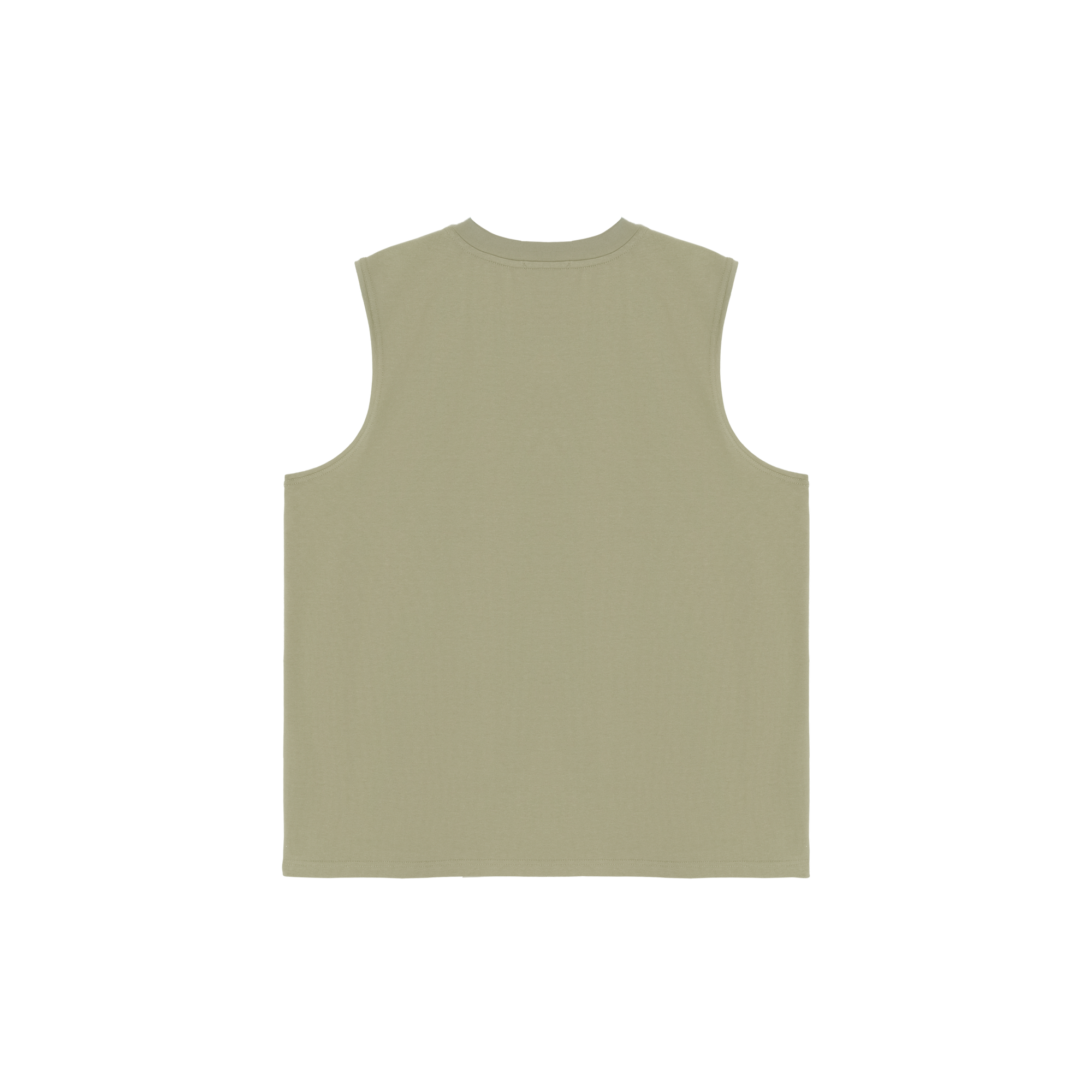 Olive Green Foam C-Print Sports Tank Top