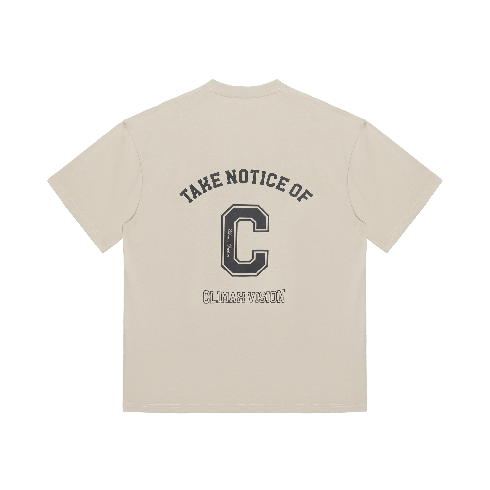 Wheat-colored Big C Print T-shirt
