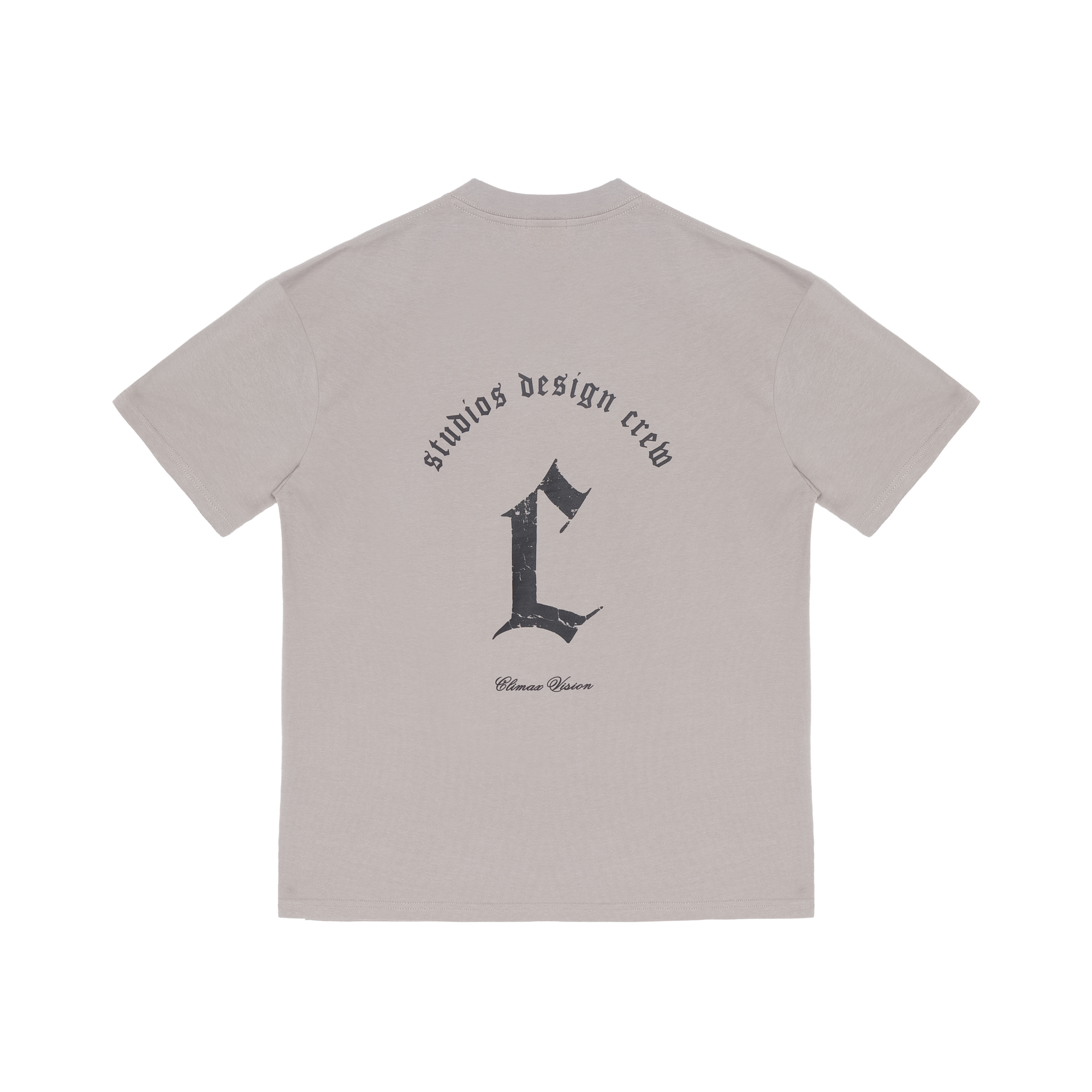 Grey Distressed C-line Short Sleeves
