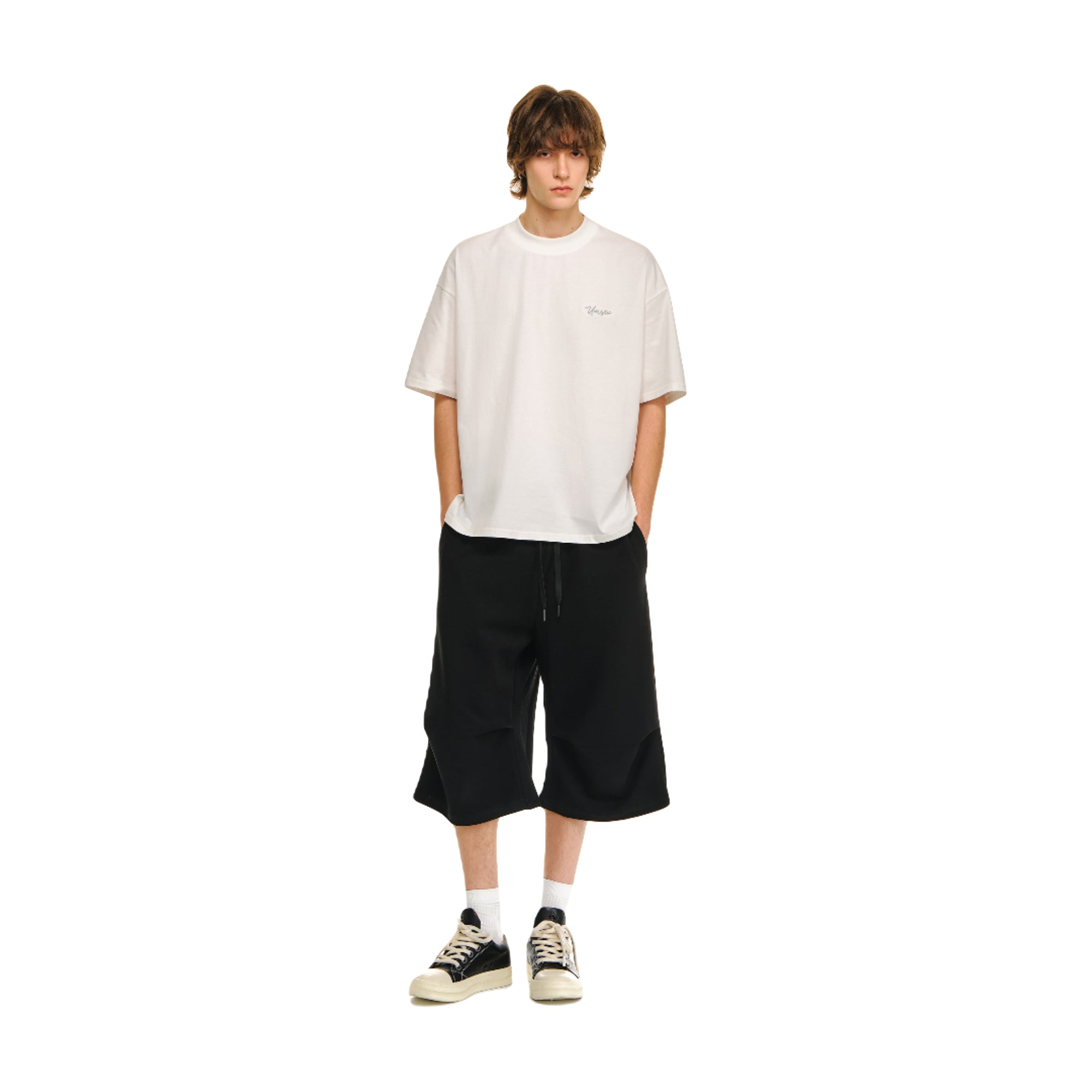 Black Air Layer Sports Scimitar Cropped Pants