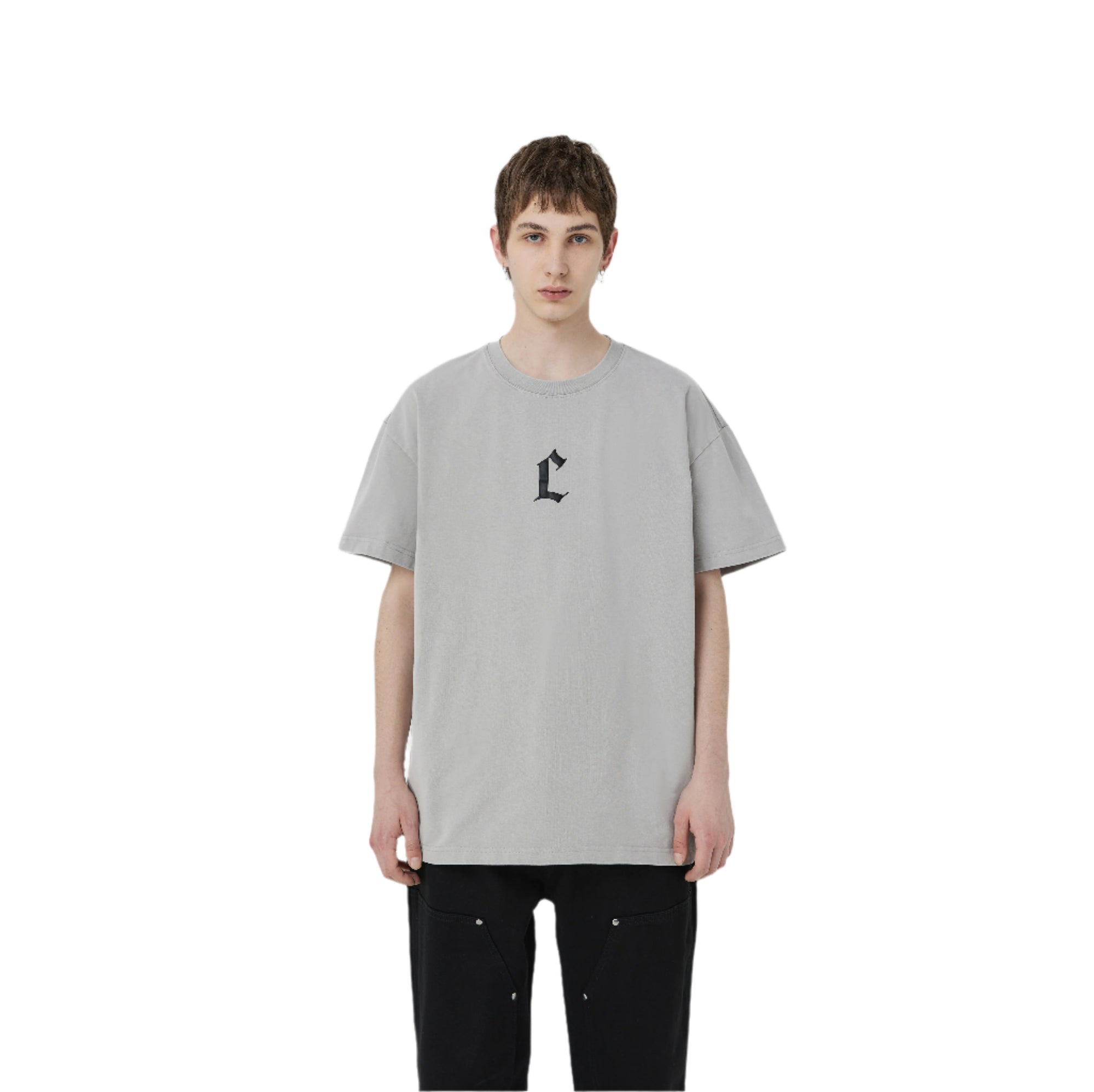 Washed Gray C-shaped Foam Short Sleeves