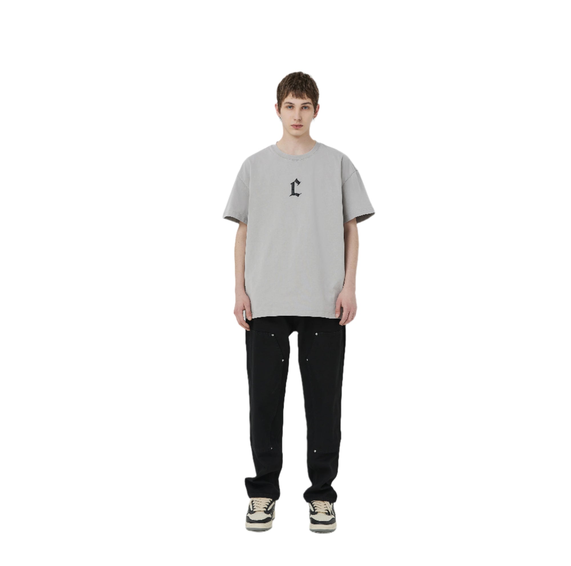 Washed Gray C-shaped Foam Short Sleeves