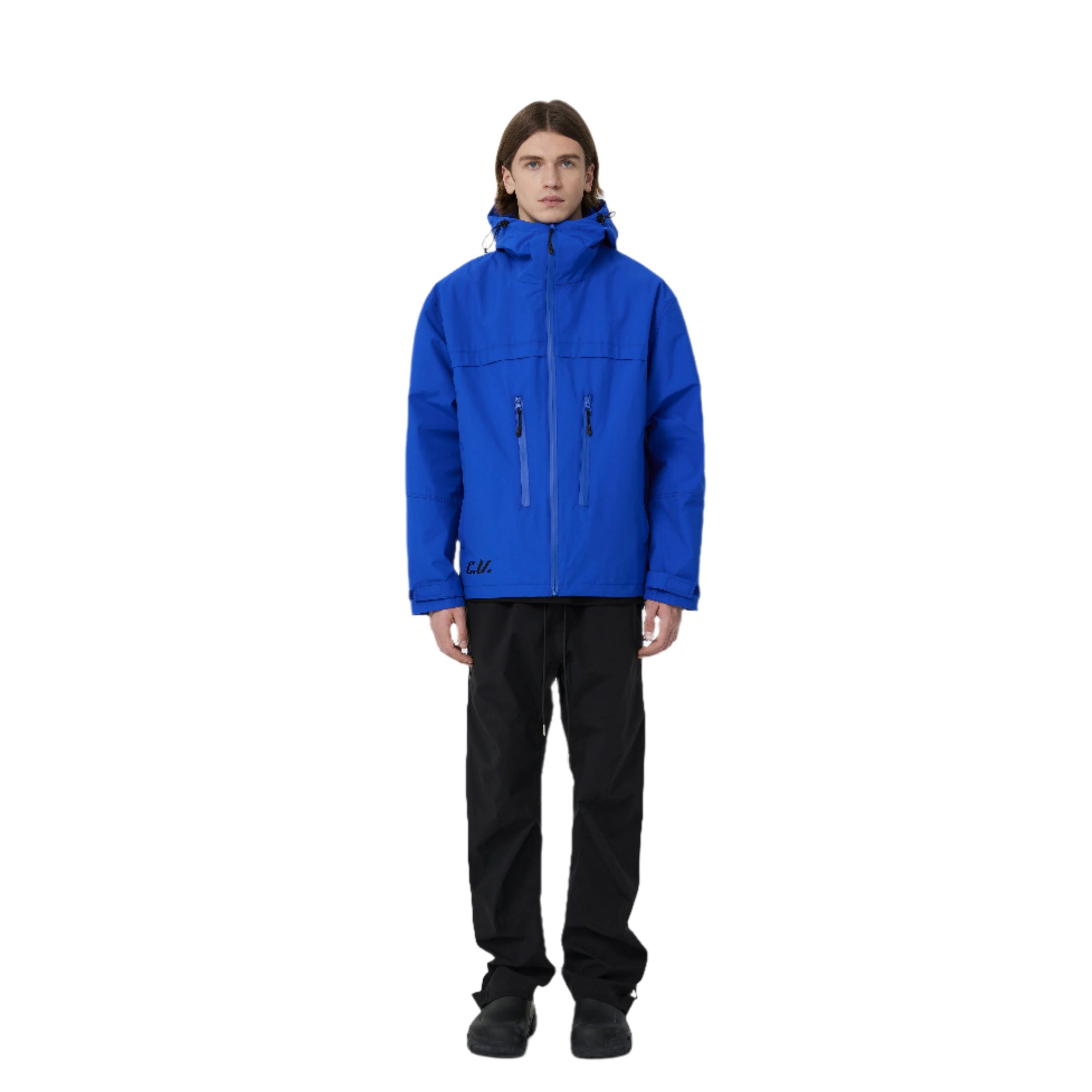 Blue Windproof Breathable Hoodie Jacket