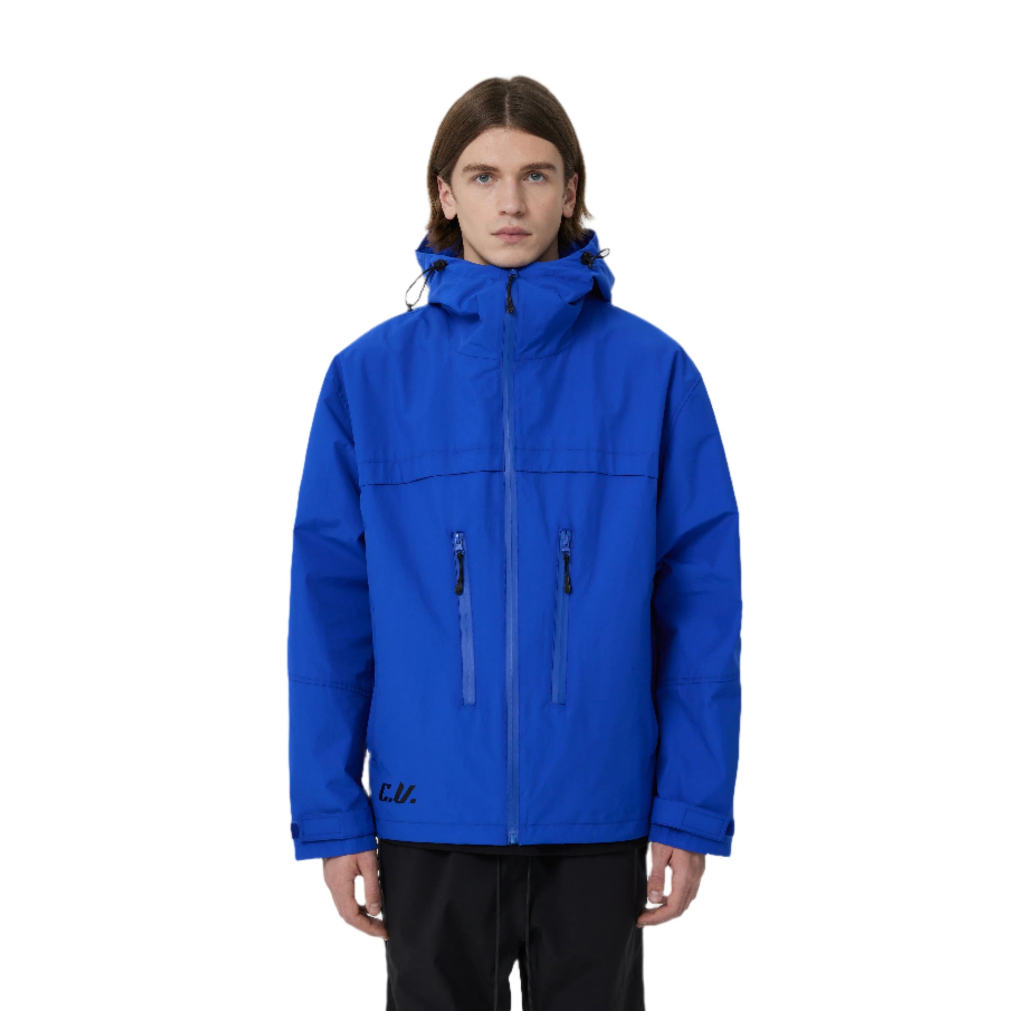 Blue Windproof Breathable Hoodie Jacket