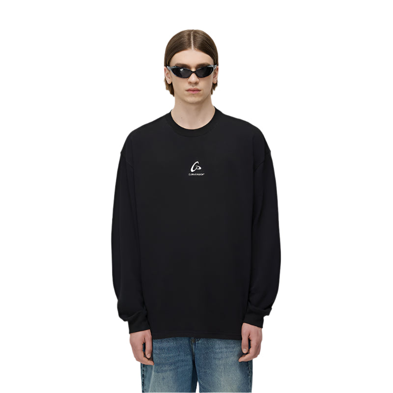 Black Liquid Silver Frisbee Long Sleeves