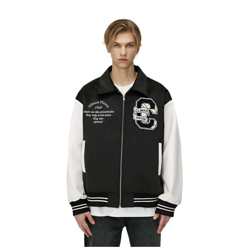 Black Retro American High Street Baseball Uniform