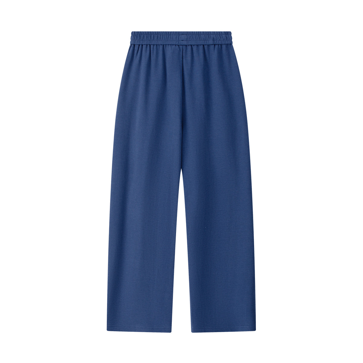 Navy Blue Relaxed Waffle Knit Suit Blade Pants