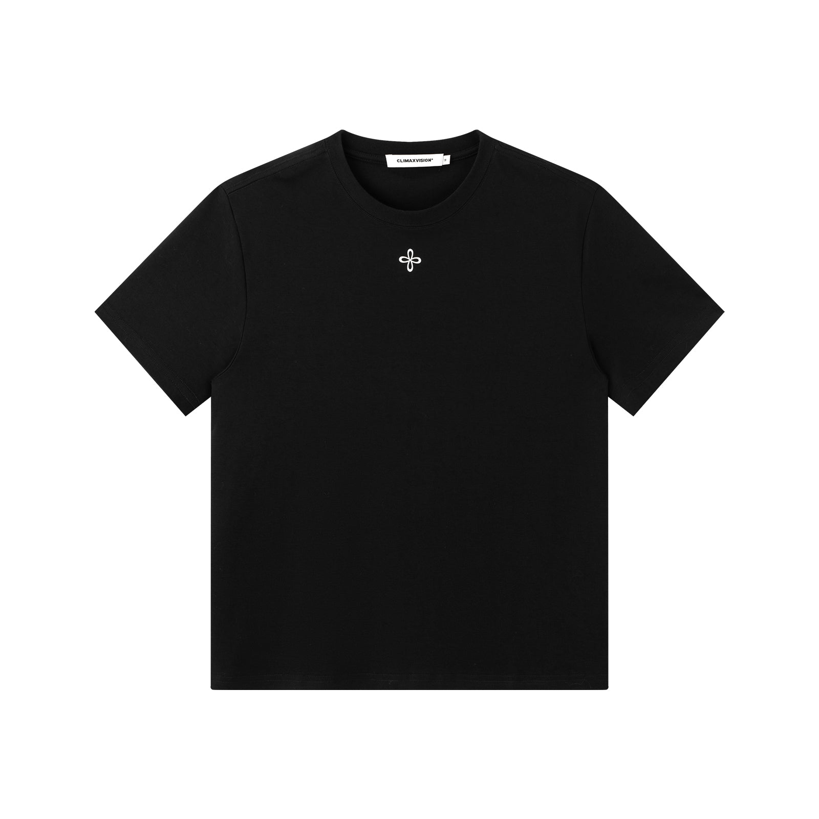 Black Tencel Cotton Basic Cross T-Shirt