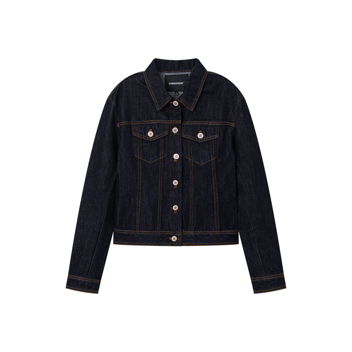 Raw Denim Blue Slim-Fit Denim Jacket