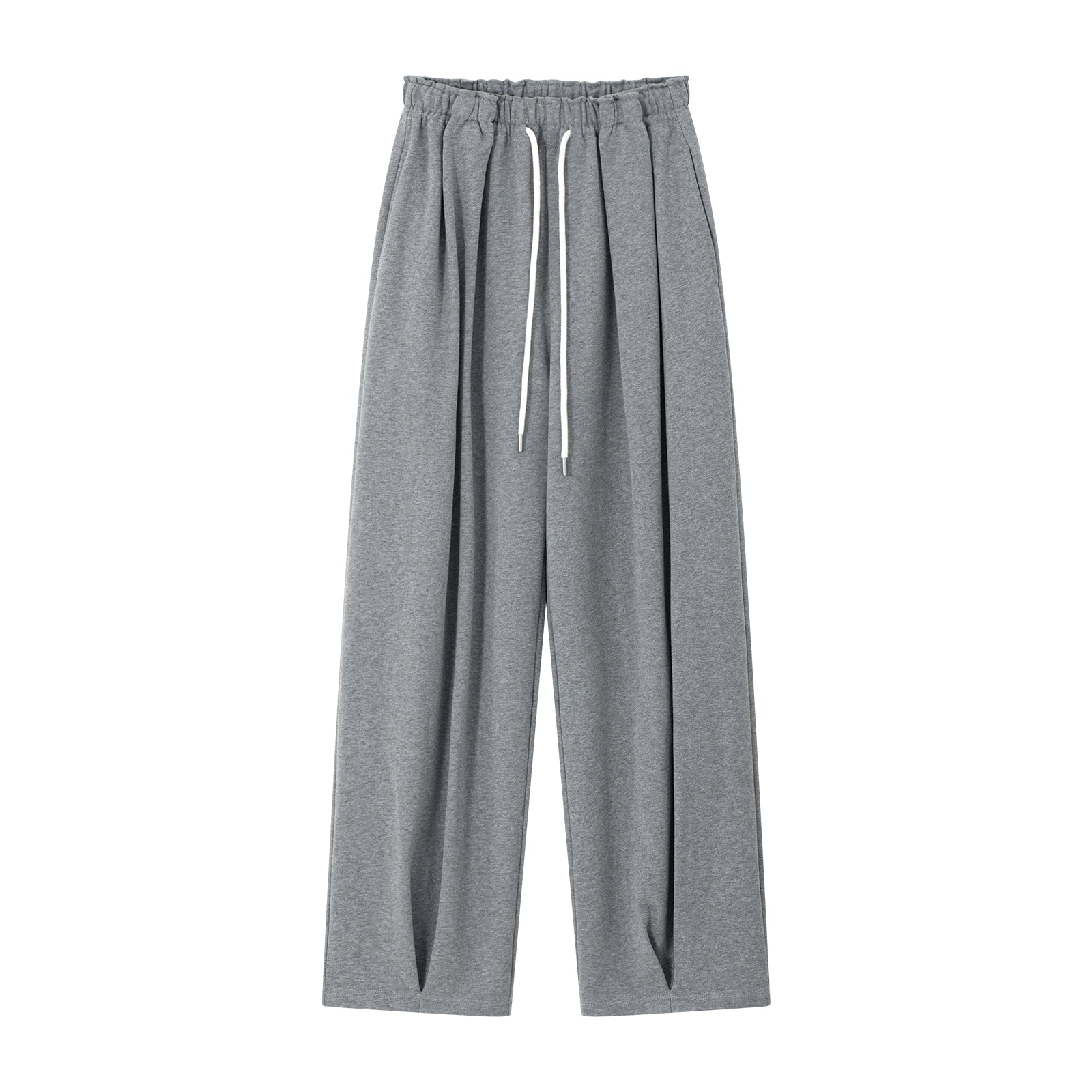 Grey Pleated Tulip Sweatpants