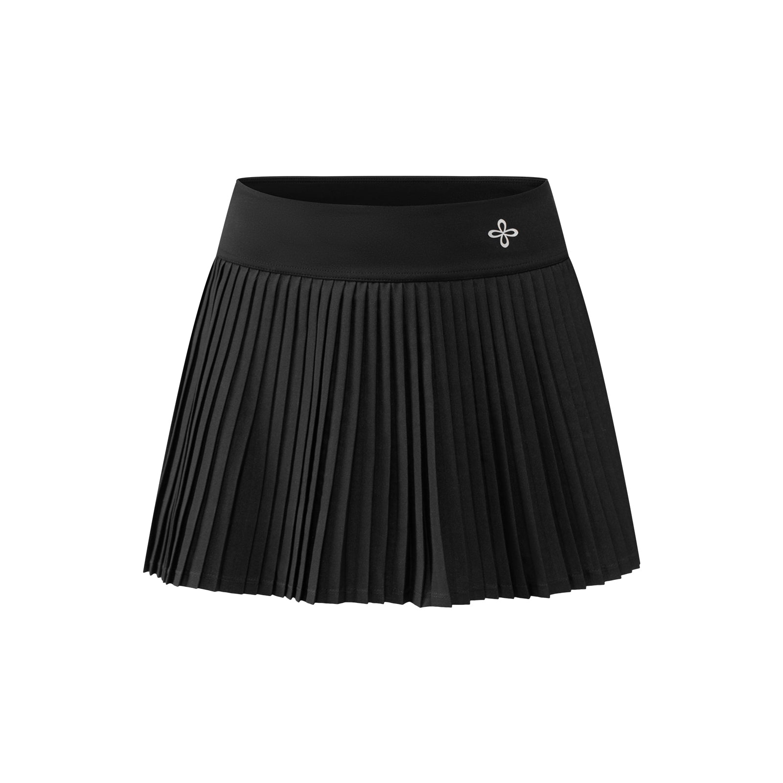 Black Cross Pleated Tennis Skirt