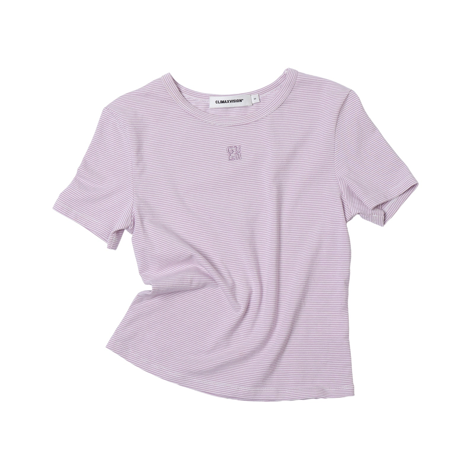 Purple Striped Color-Blocked Short-Sleeve T-Shirt
